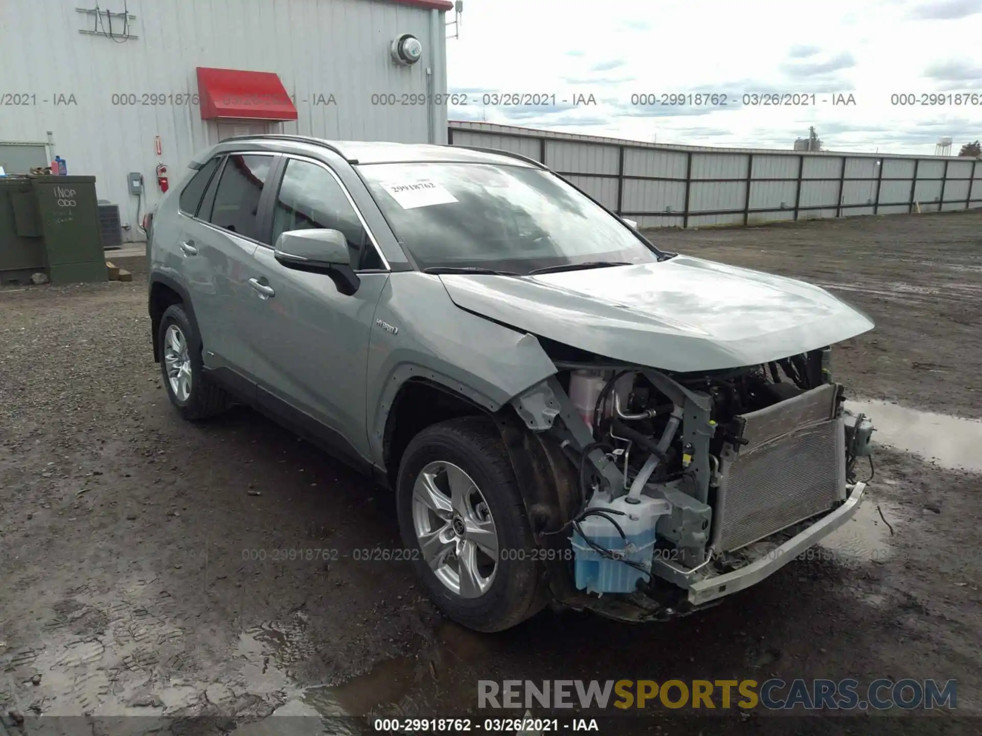 1 Photograph of a damaged car 2T3R6RFV7MW014542 TOYOTA RAV4 2021