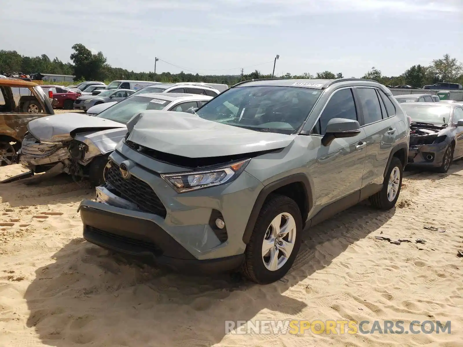 2 Photograph of a damaged car 2T3W1RFV2MC087627 TOYOTA RAV4 2021