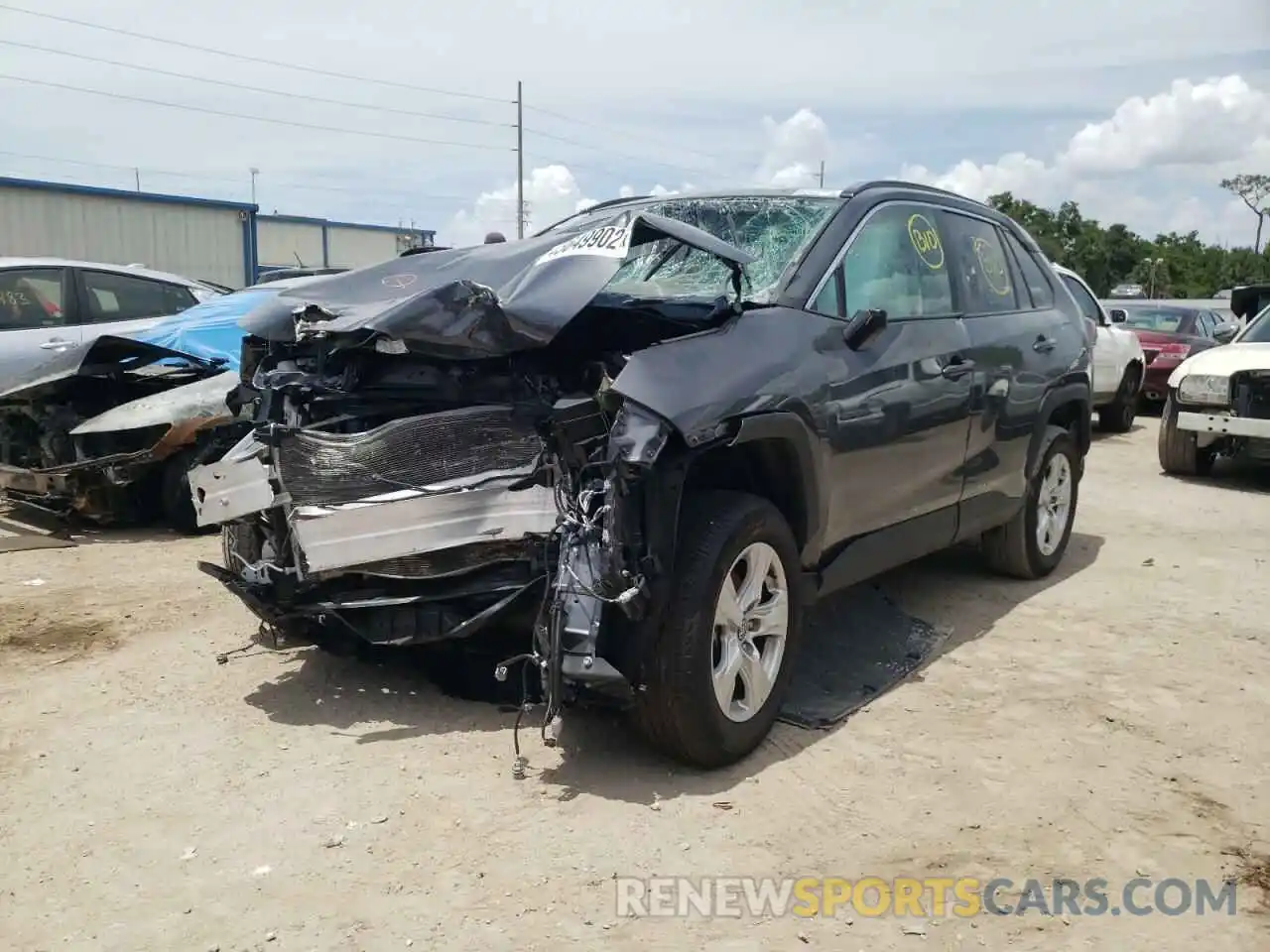 2 Photograph of a damaged car 2T3W1RFV4MC102354 TOYOTA RAV4 2021