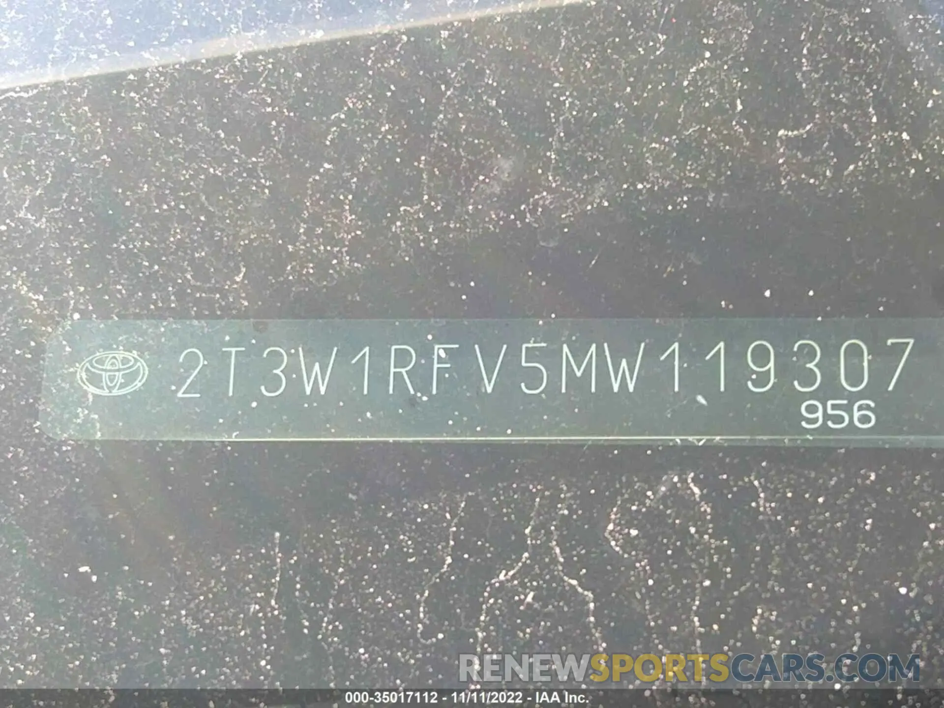 9 Photograph of a damaged car 2T3W1RFV5MW119307 TOYOTA RAV4 2021