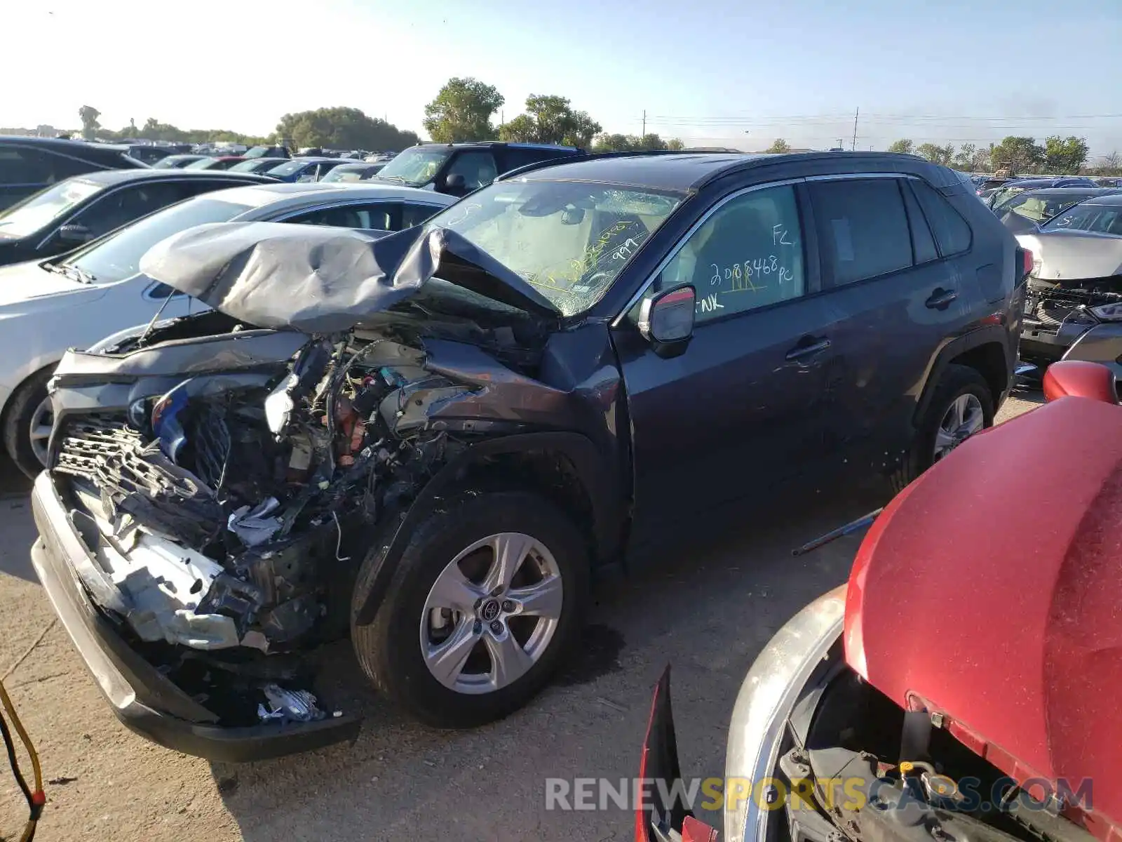 2 Photograph of a damaged car 2T3W1RFV7MW127845 TOYOTA RAV4 2021