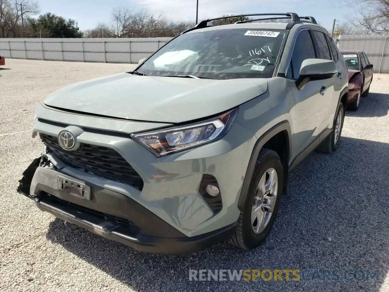 2 Photograph of a damaged car 2T3W1RFV7MW130373 TOYOTA RAV4 2021