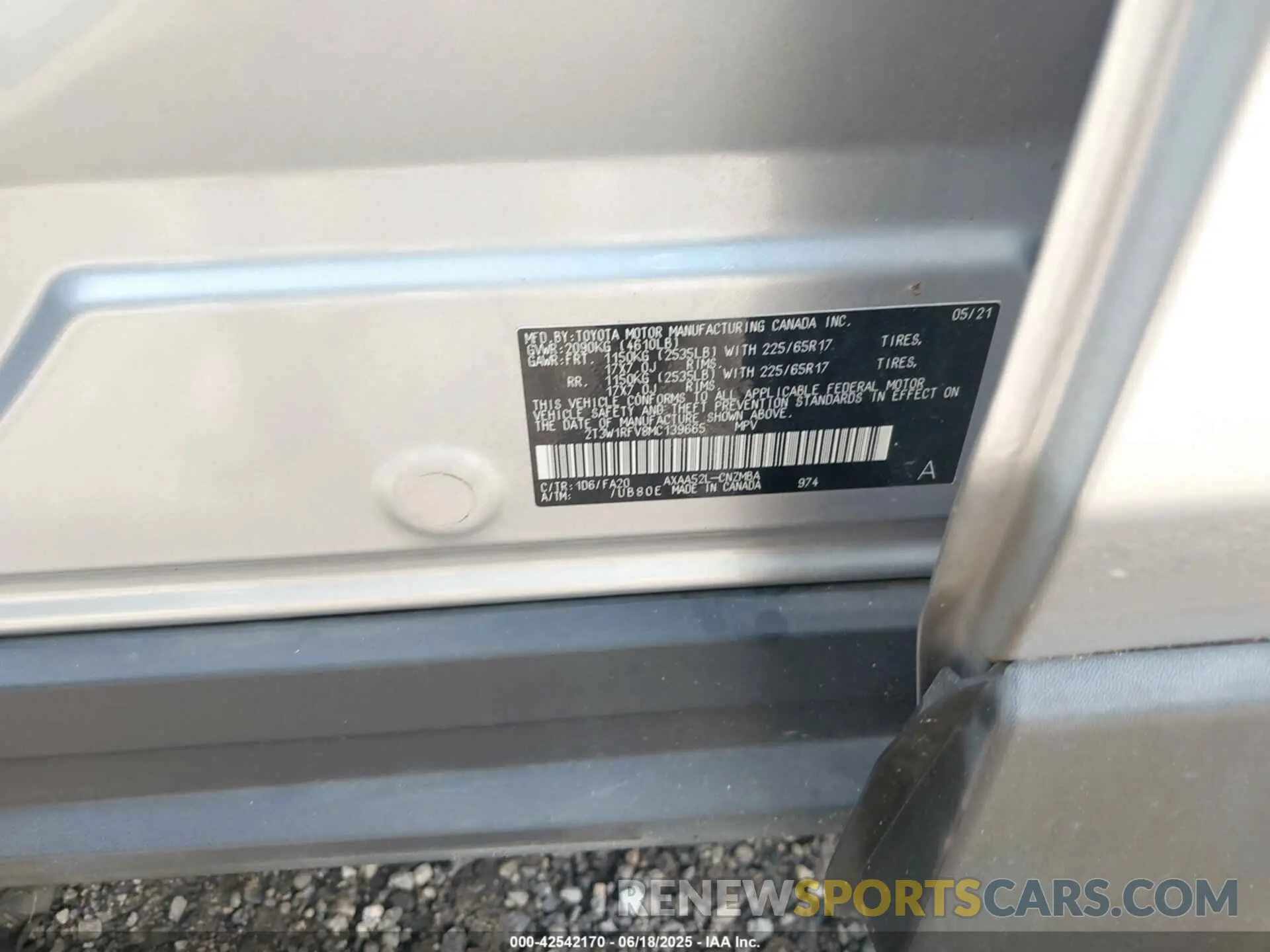 9 Photograph of a damaged car 2T3W1RFV8MC139665 TOYOTA RAV4 2021