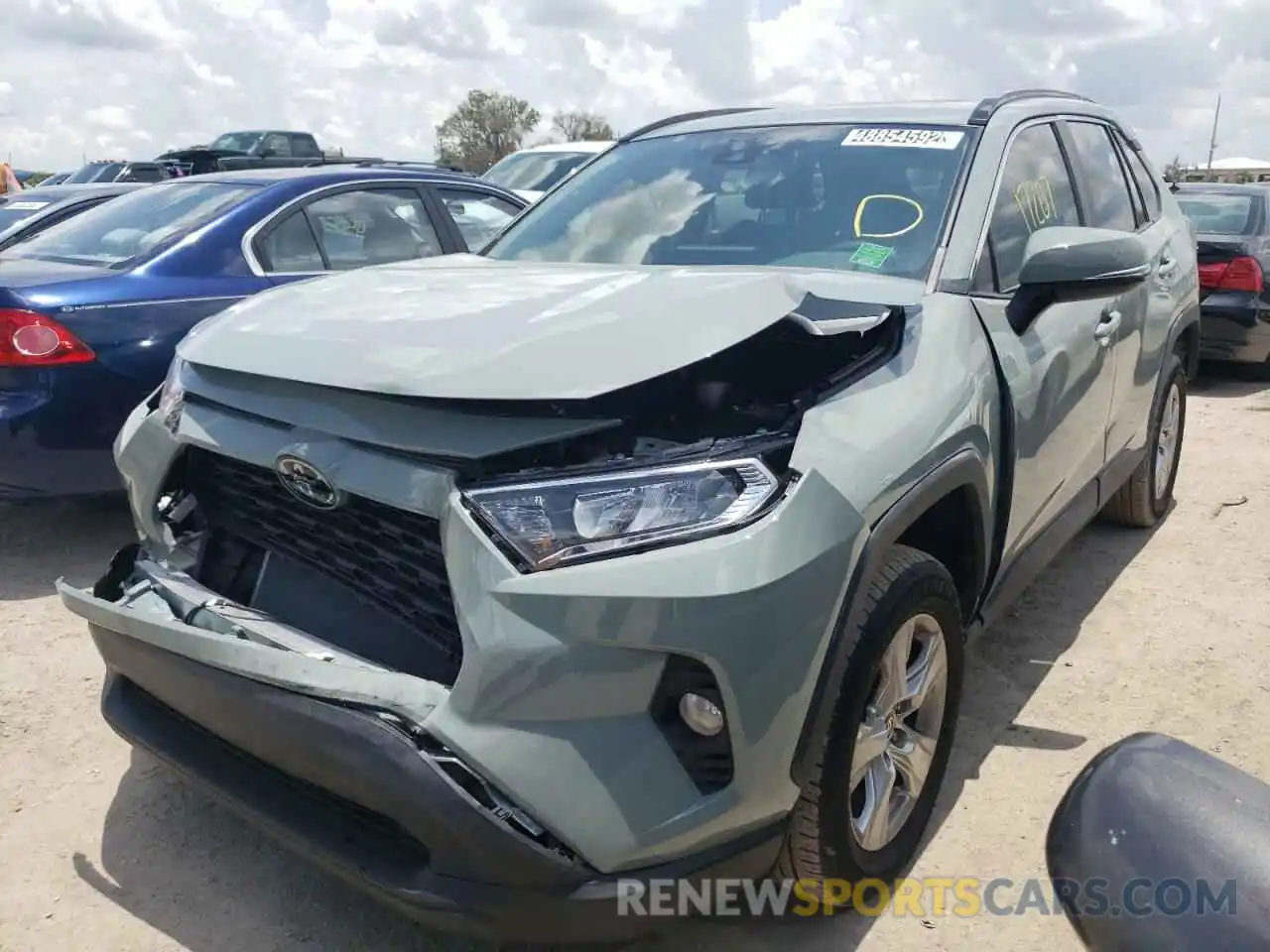 2 Photograph of a damaged car 2T3W1RFV9MW136045 TOYOTA RAV4 2021