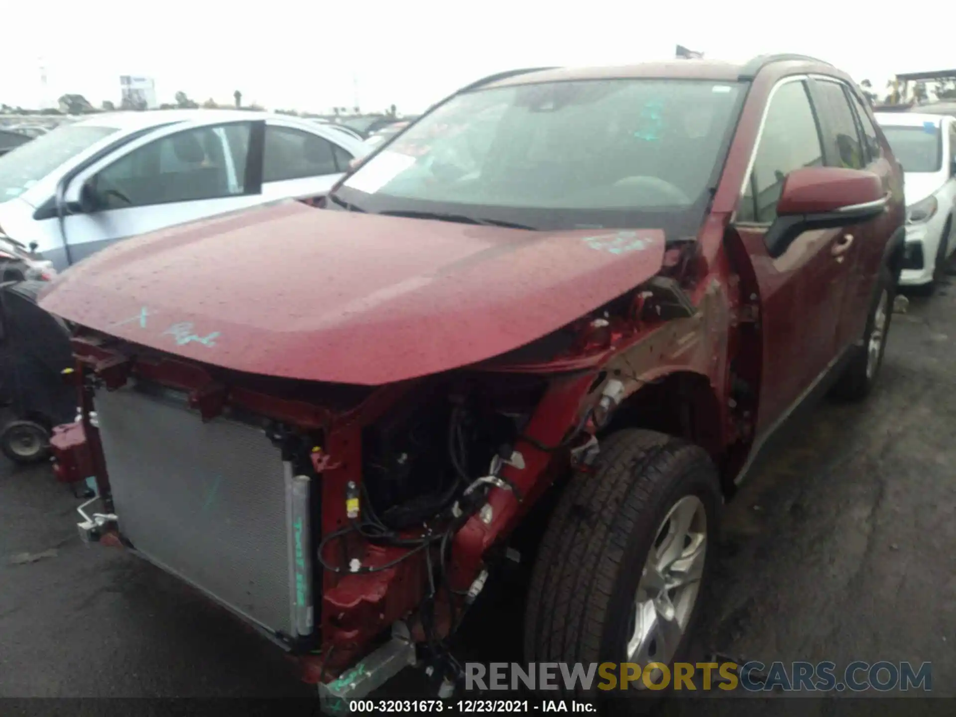 2 Photograph of a damaged car 2T3W1RFVXMW124051 TOYOTA RAV4 2021