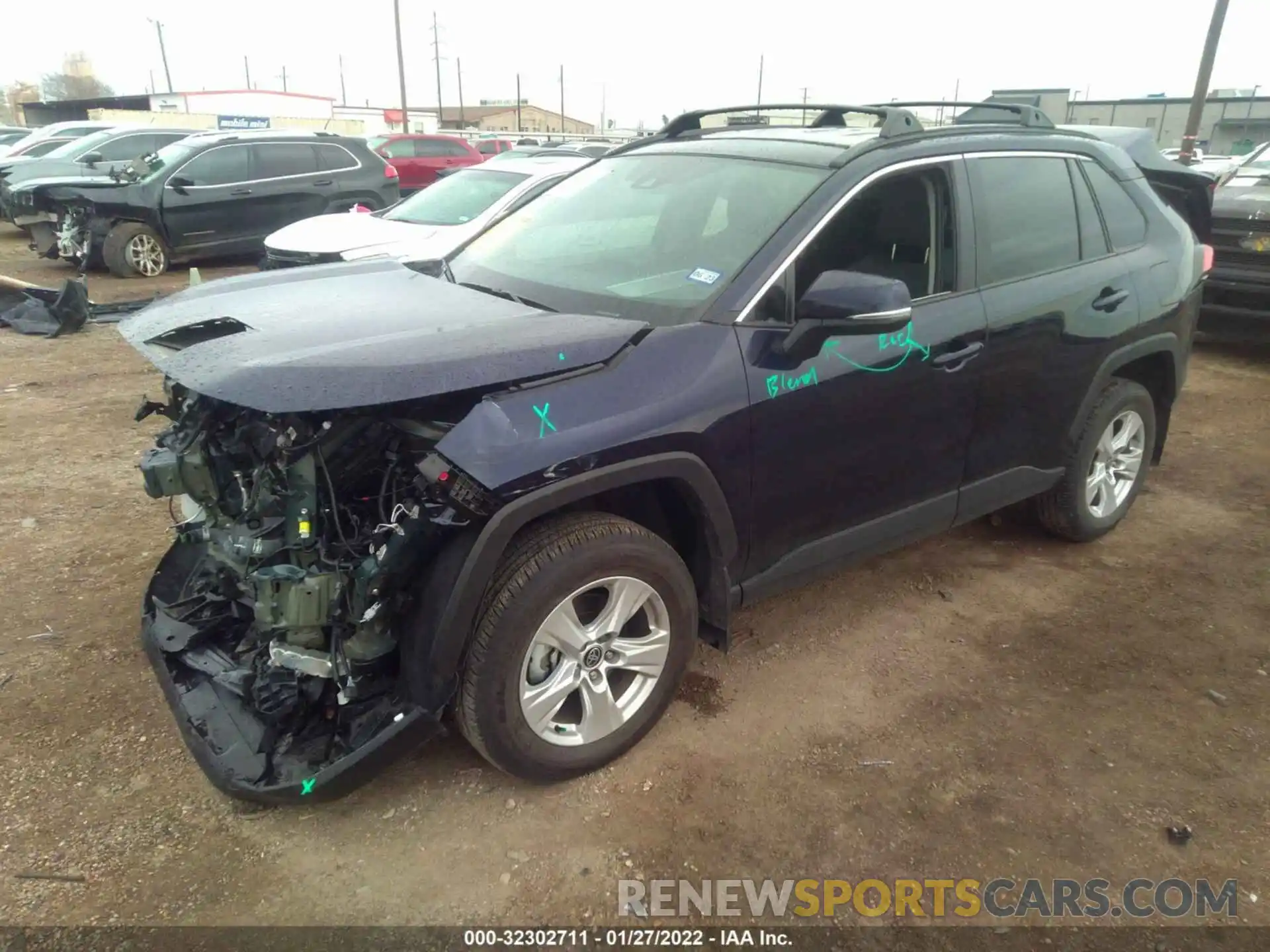 2 Photograph of a damaged car 2T3W1RFVXMW155879 TOYOTA RAV4 2021