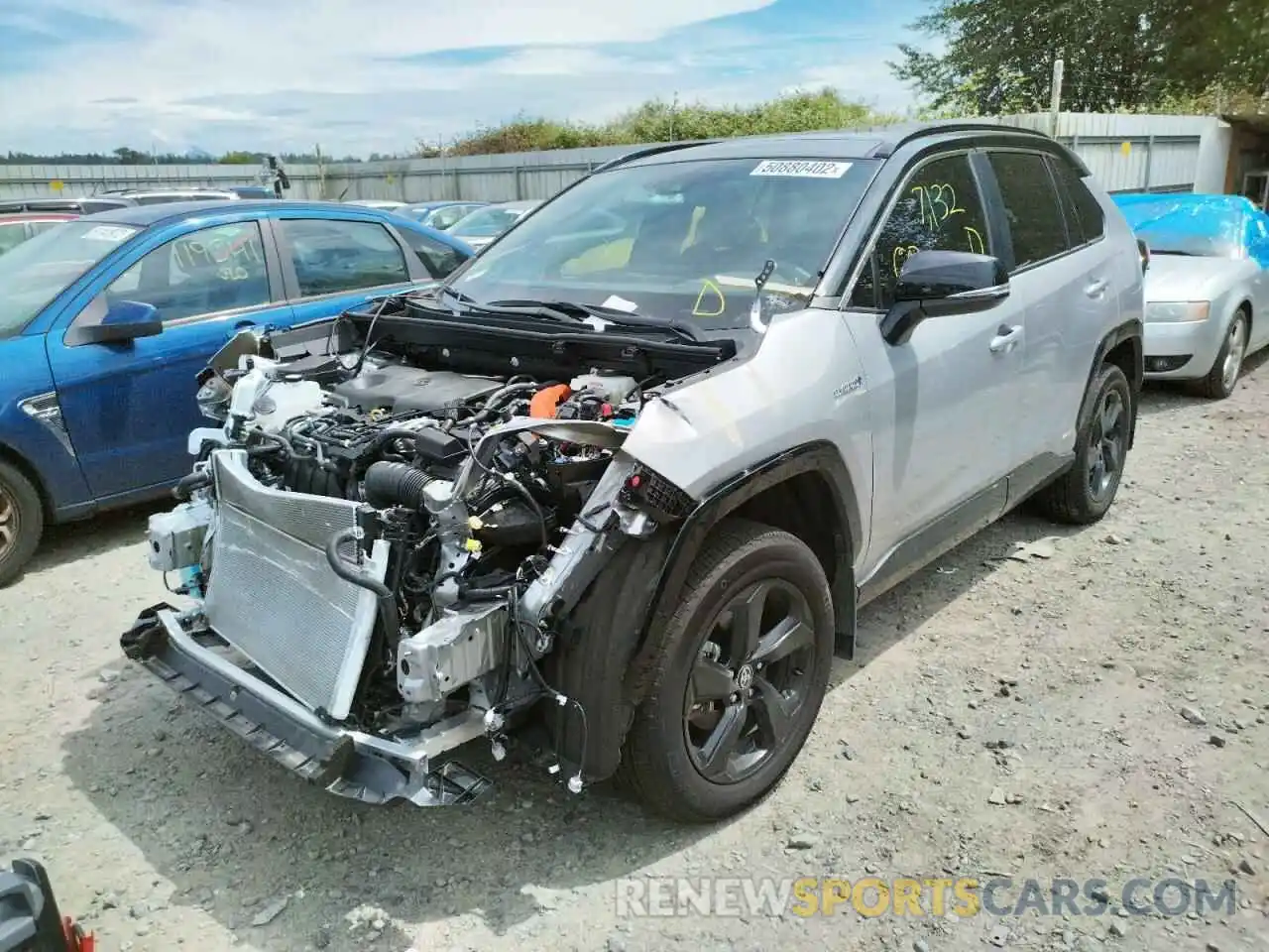 2 Photograph of a damaged car 4T3E6RFV9MU058525 TOYOTA RAV4 2021