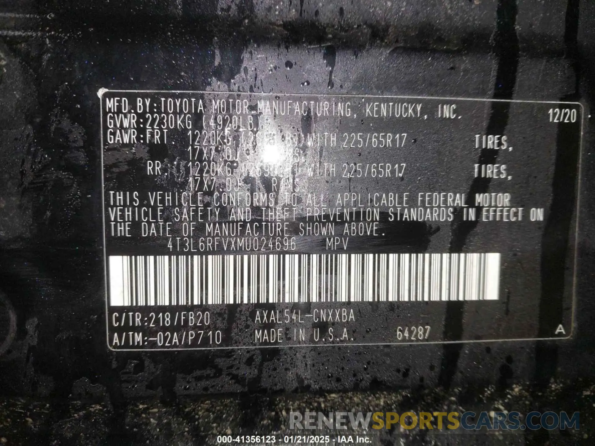 9 Photograph of a damaged car 4T3L6RFVXMU024696 TOYOTA RAV4 2021