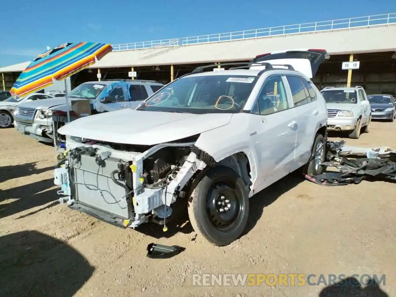 2 Photograph of a damaged car 4T3MWRFV1MU044615 TOYOTA RAV4 2021