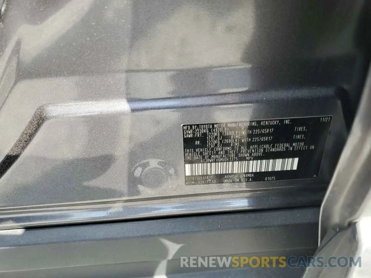 15 Photograph of a damaged car 4T3RWRFV6MU041375 TOYOTA RAV4 2021
