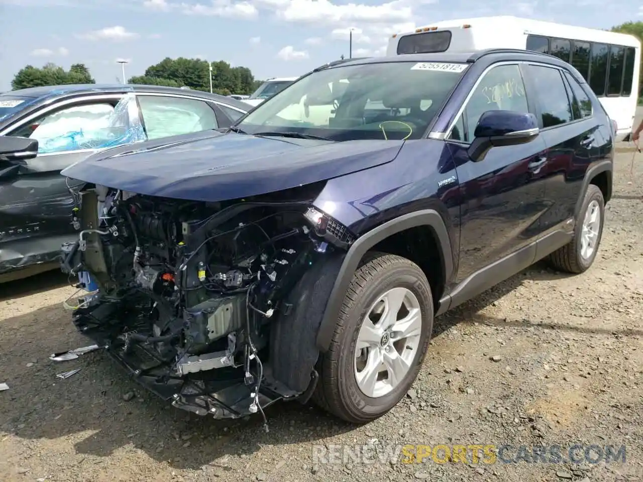 2 Photograph of a damaged car JTMRWRFV5MD129198 TOYOTA RAV4 2021