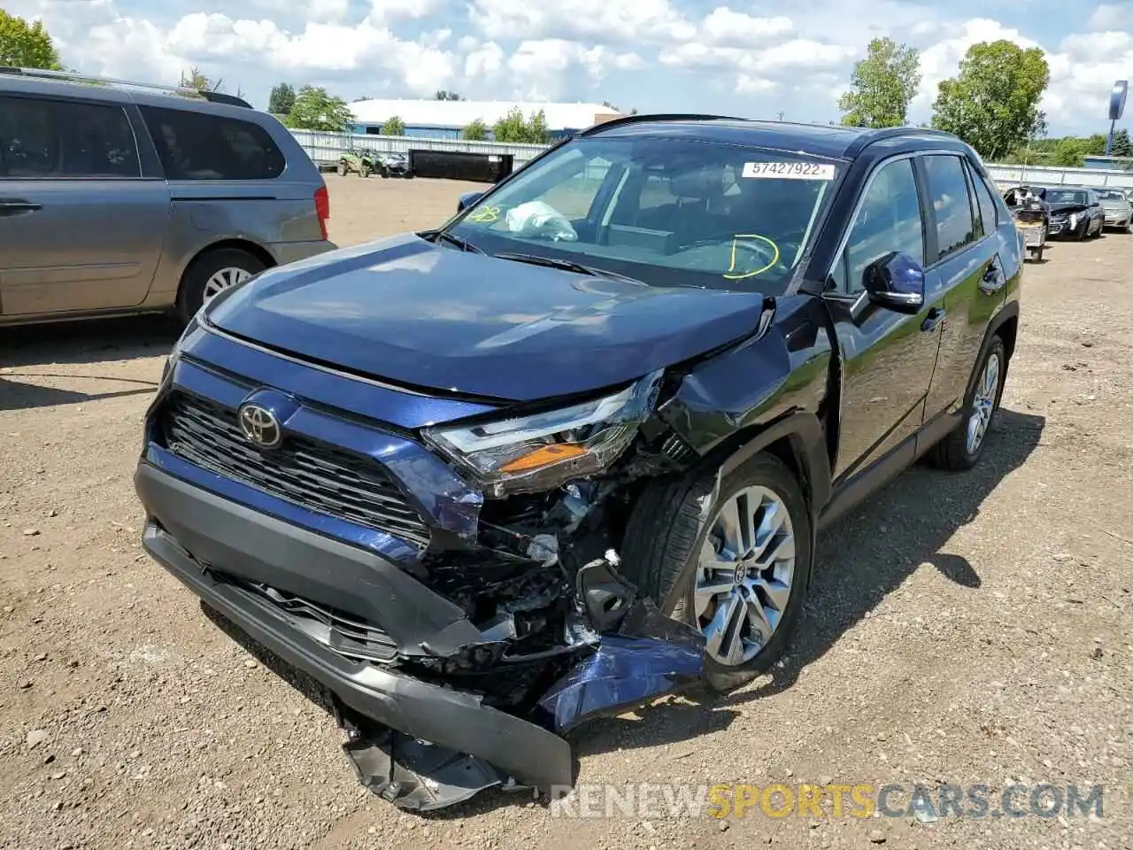 2 Photograph of a damaged car 2T3A1RFV6NW259622 TOYOTA RAV4 2022