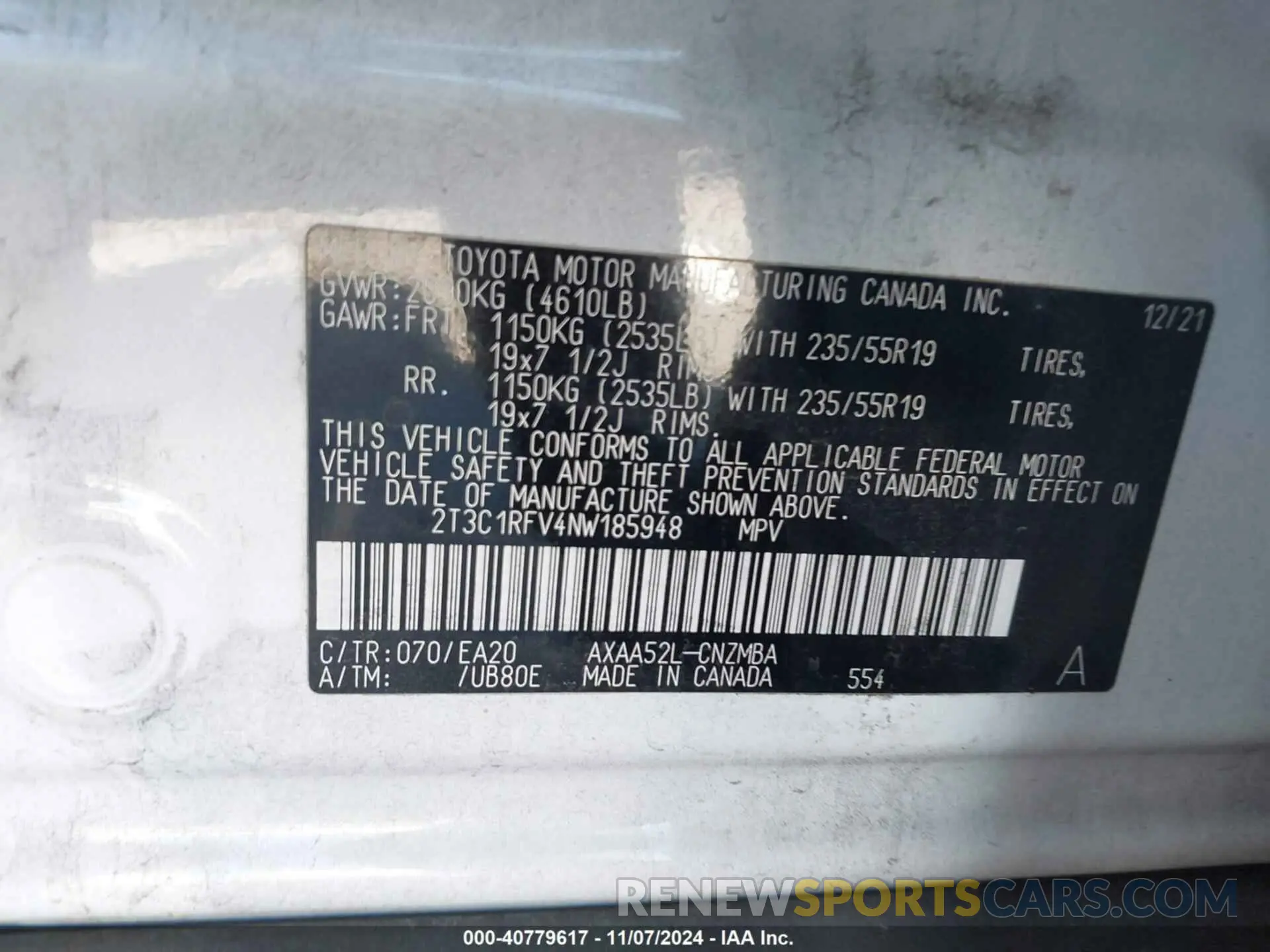9 Photograph of a damaged car 2T3C1RFV4NW185948 TOYOTA RAV4 2022