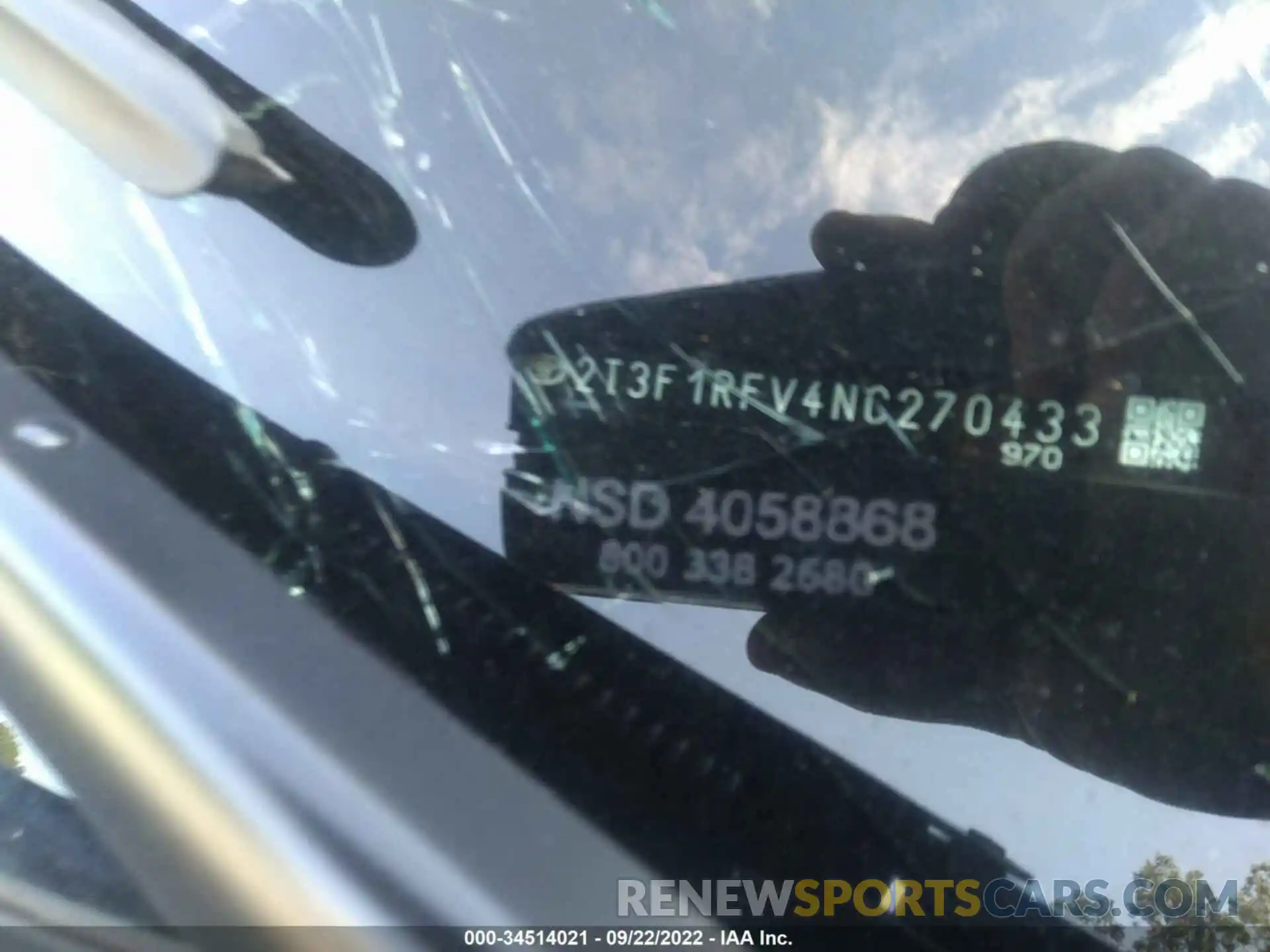 9 Photograph of a damaged car 2T3F1RFV4NC270433 TOYOTA RAV4 2022