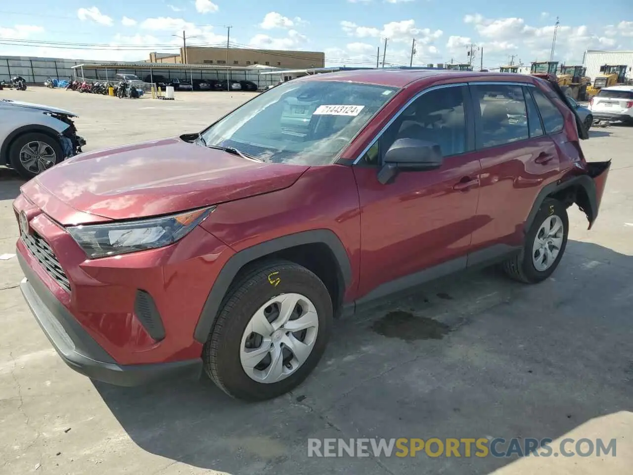 1 Photograph of a damaged car 2T3H1RFV6NW192860 TOYOTA RAV4 2022