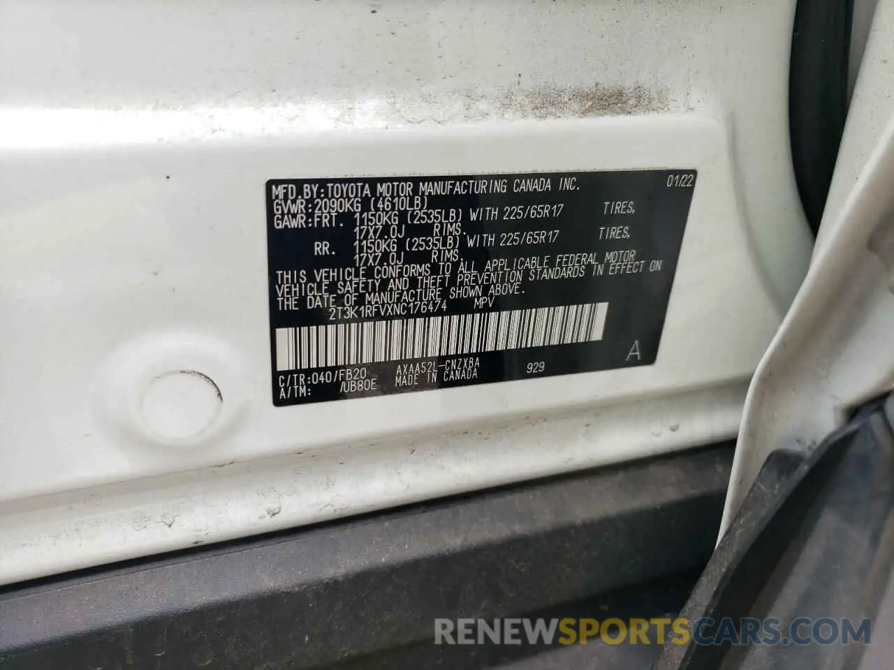 12 Photograph of a damaged car 2T3K1RFVXNC176474 TOYOTA RAV4 2022