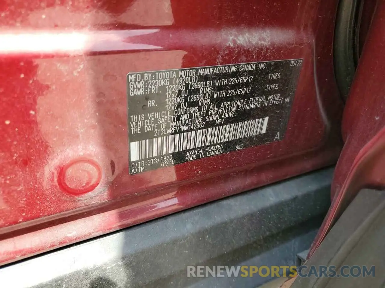15 Photograph of a damaged car 2T3LWRFV1NW142962 TOYOTA RAV4 2022