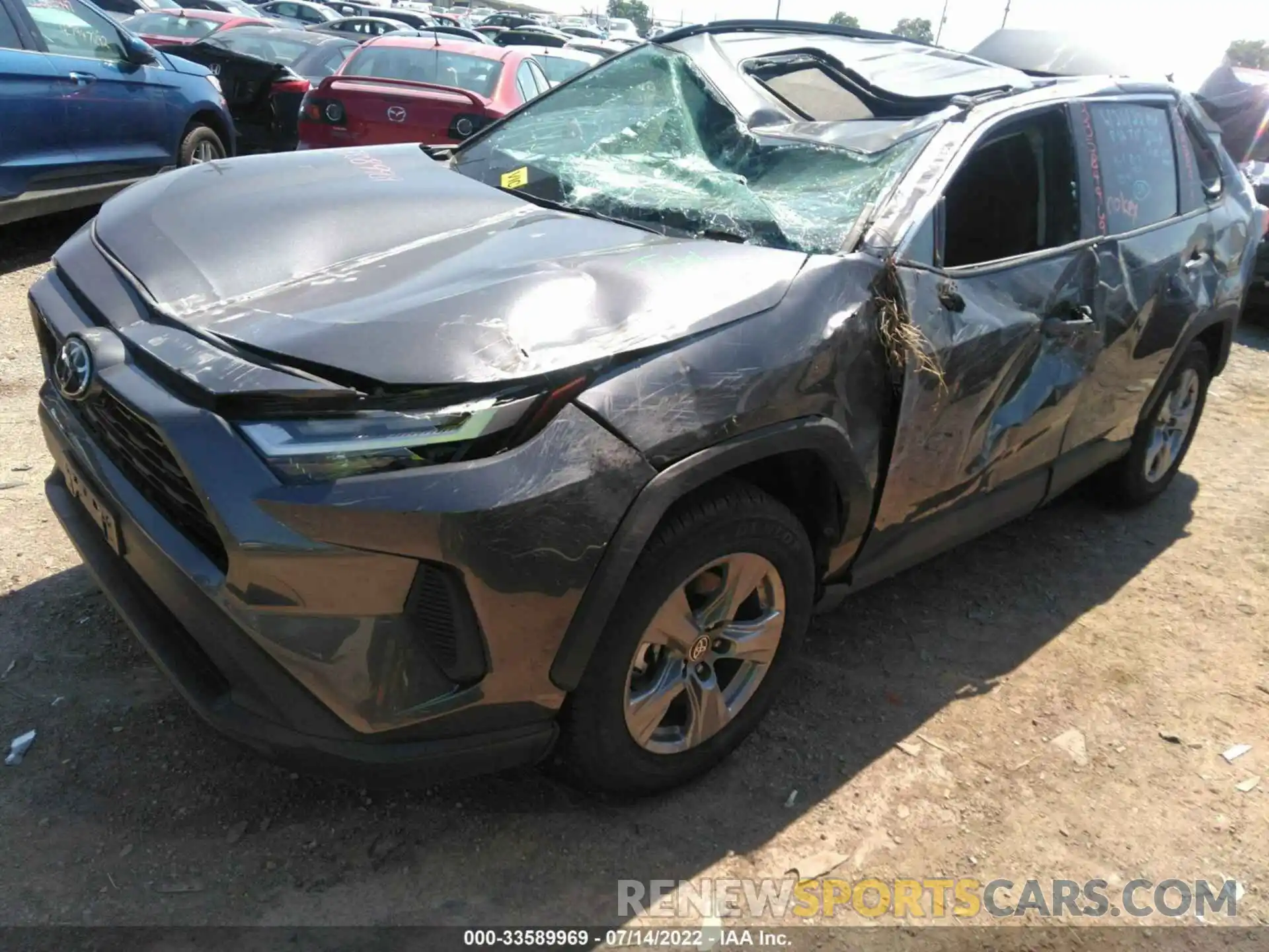 2 Photograph of a damaged car 2T3P1RFV4NC267536 TOYOTA RAV4 2022