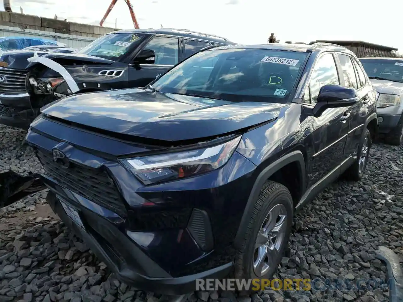 2 Photograph of a damaged car 2T3P1RFV7NW281817 TOYOTA RAV4 2022