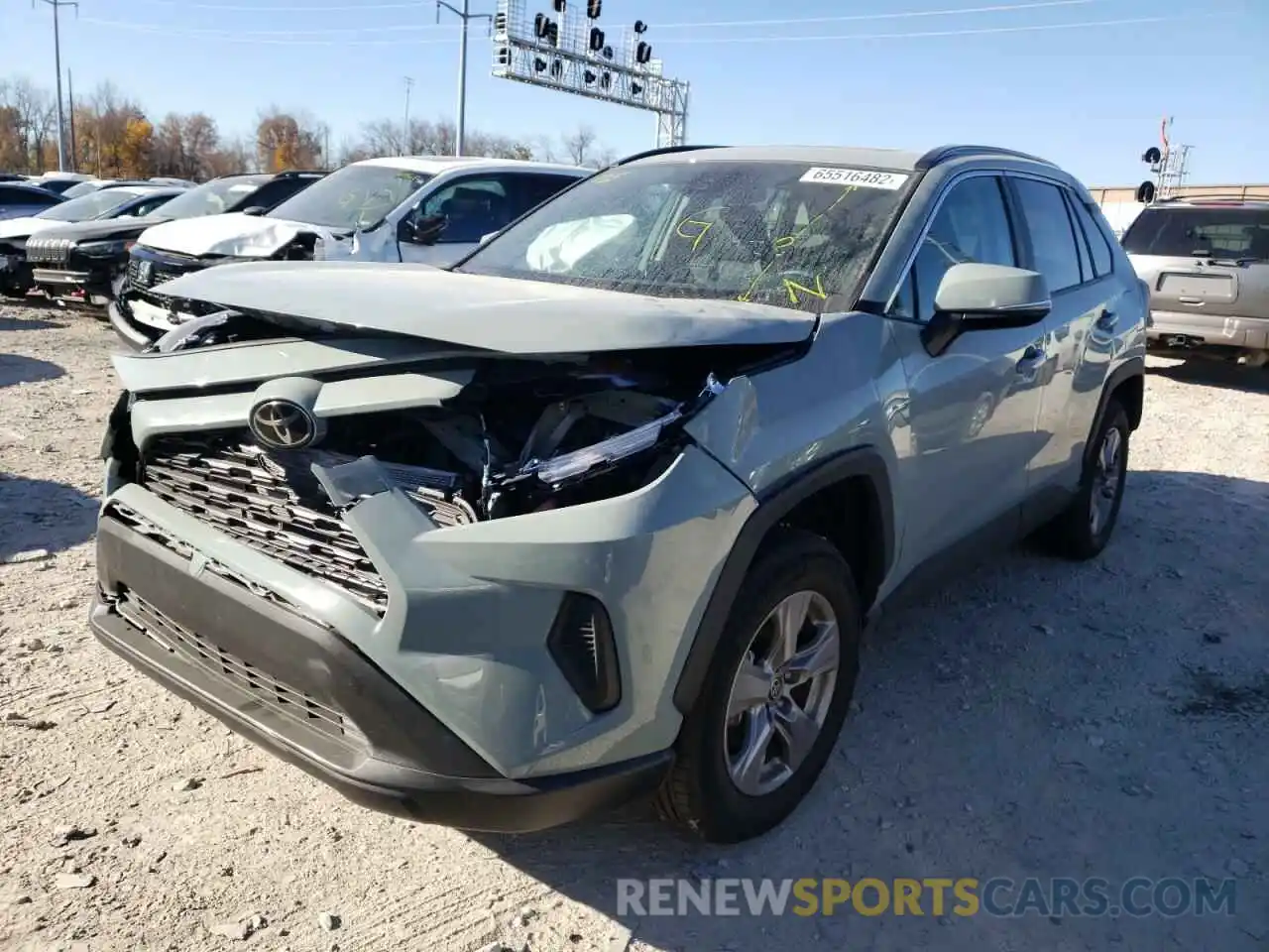 2 Photograph of a damaged car 2T3P1RFV7NW307297 TOYOTA RAV4 2022