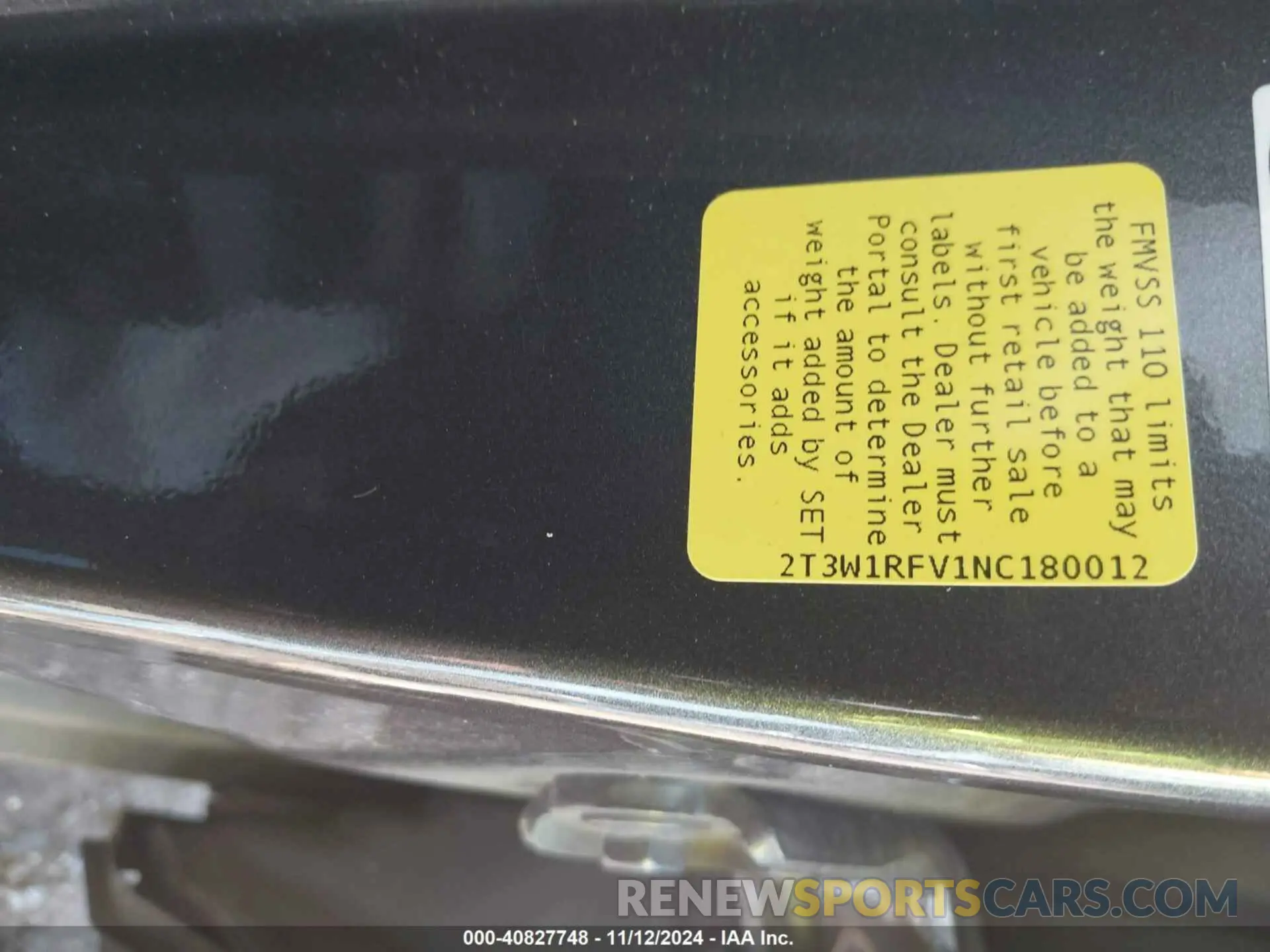 9 Photograph of a damaged car 2T3W1RFV1NC180012 TOYOTA RAV4 2022