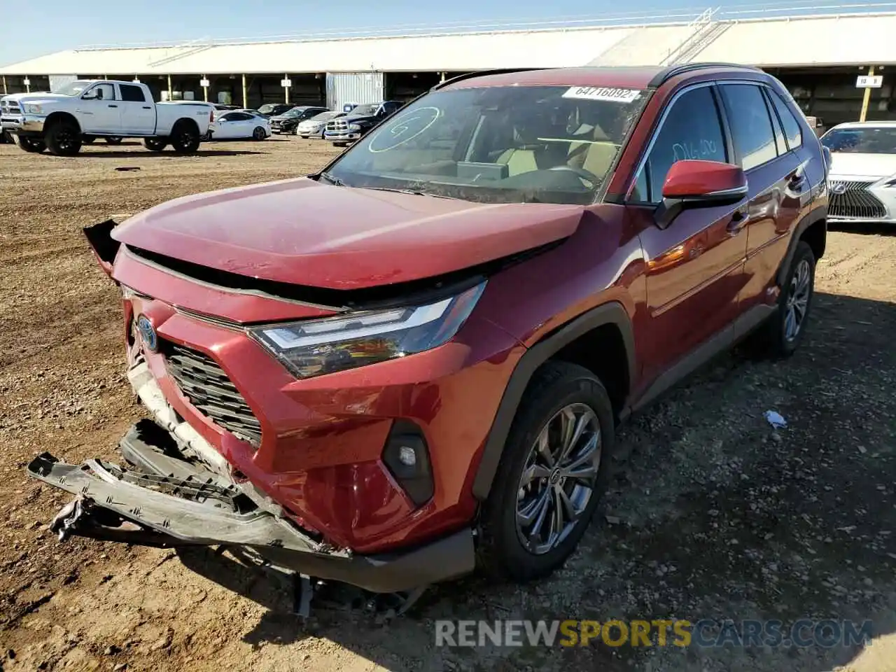 2 Photograph of a damaged car 4T3B6RFV1NU067112 TOYOTA RAV4 2022