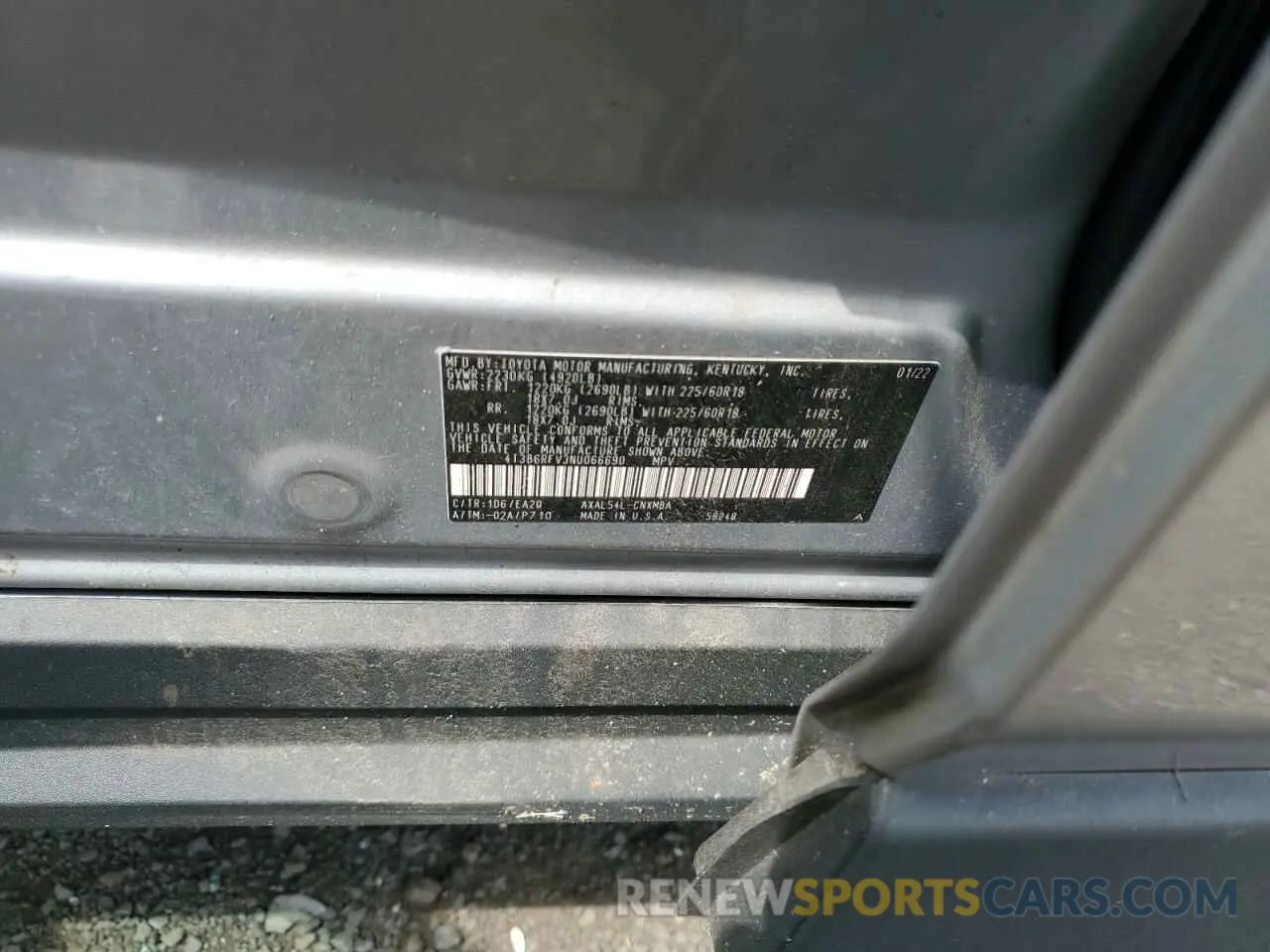 13 Photograph of a damaged car 4T3B6RFV3NU066690 TOYOTA RAV4 2022