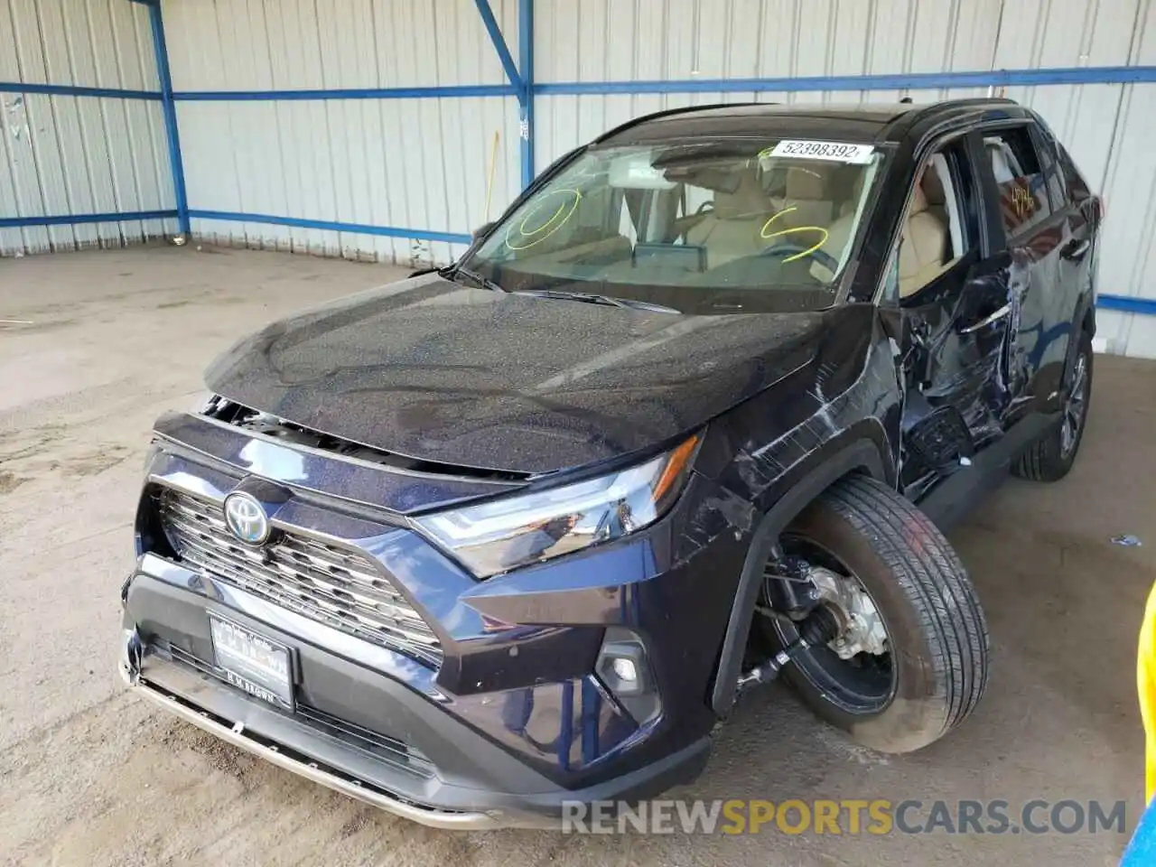 2 Photograph of a damaged car 4T3D6RFV2NU066897 TOYOTA RAV4 2022