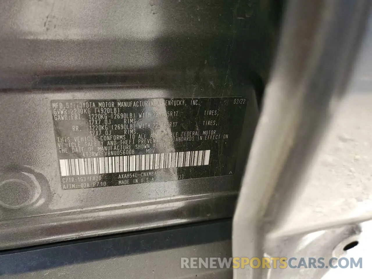 12 Photograph of a damaged car 4T3RWRFV8NU056008 TOYOTA RAV4 2022