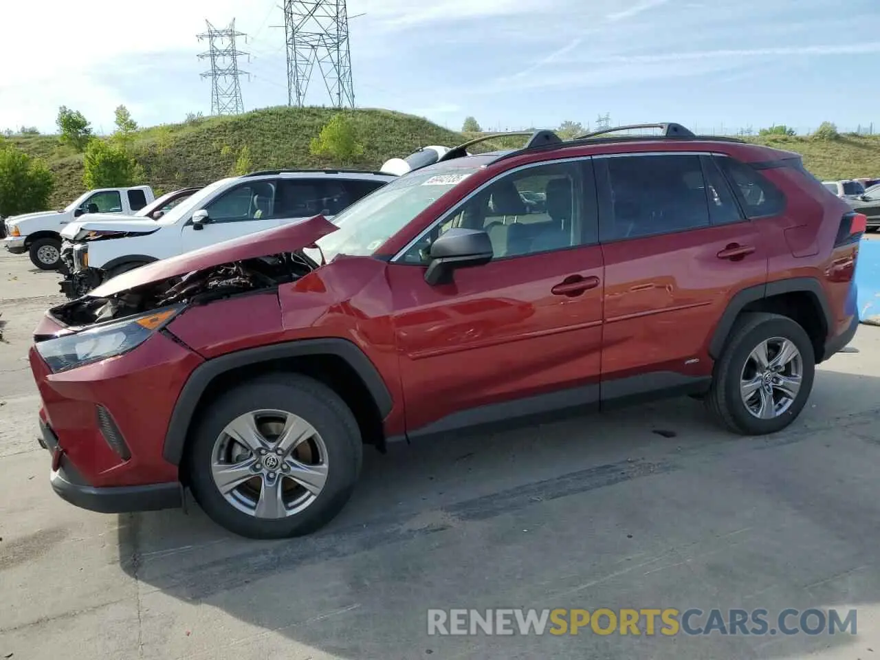 1 Photograph of a damaged car JTMLWRFV3ND569069 TOYOTA RAV4 2022