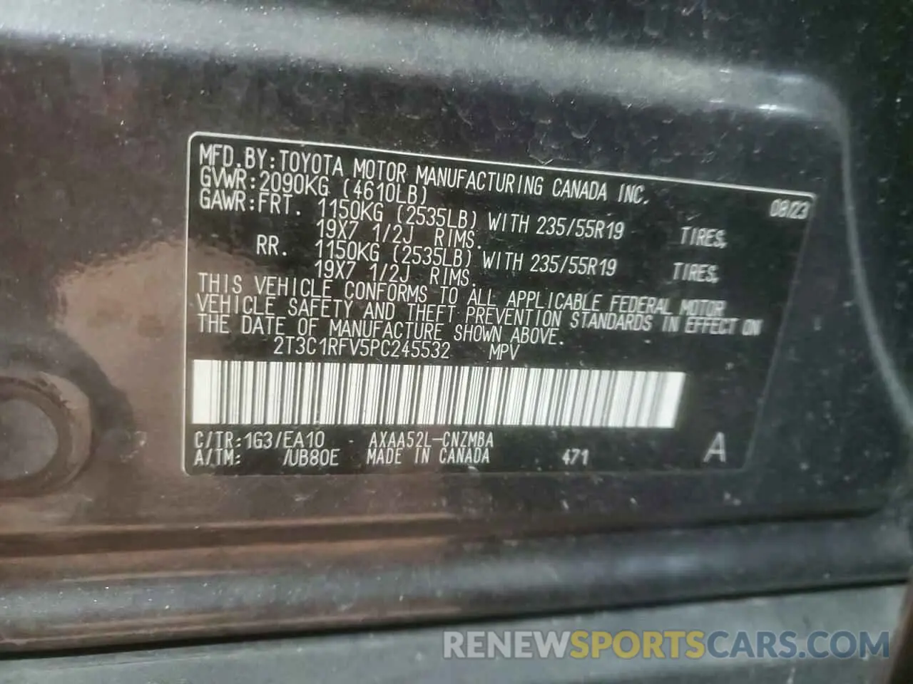 15 Photograph of a damaged car 2T3C1RFV5PC245532 TOYOTA RAV4 2023