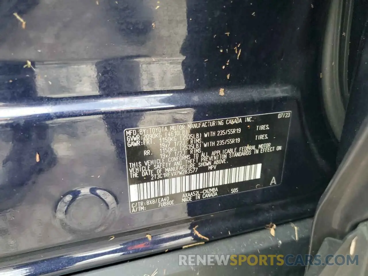 14 Photograph of a damaged car 2T3C1RFVXPW283577 TOYOTA RAV4 2023