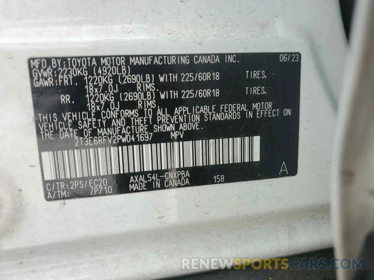 15 Photograph of a damaged car 2T3E6RFV2PW041697 TOYOTA RAV4 2023