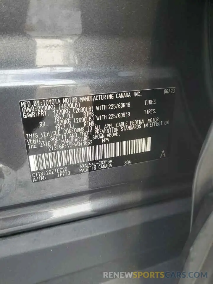 13 Photograph of a damaged car 2T3E6RFV5PW041662 TOYOTA RAV4 2023