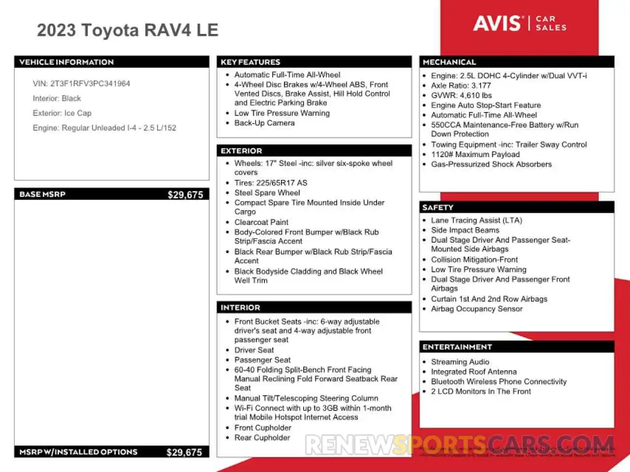 13 Photograph of a damaged car 2T3F1RFV3PC341964 TOYOTA RAV4 2023