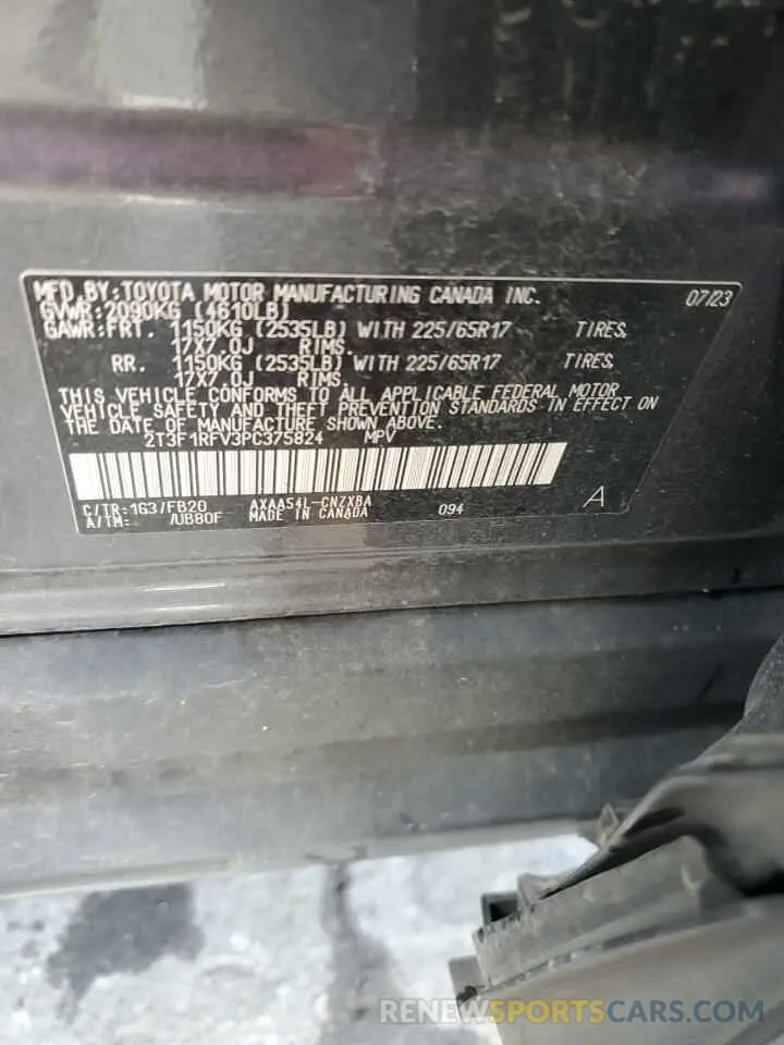 13 Photograph of a damaged car 2T3F1RFV3PC375824 TOYOTA RAV4 2023