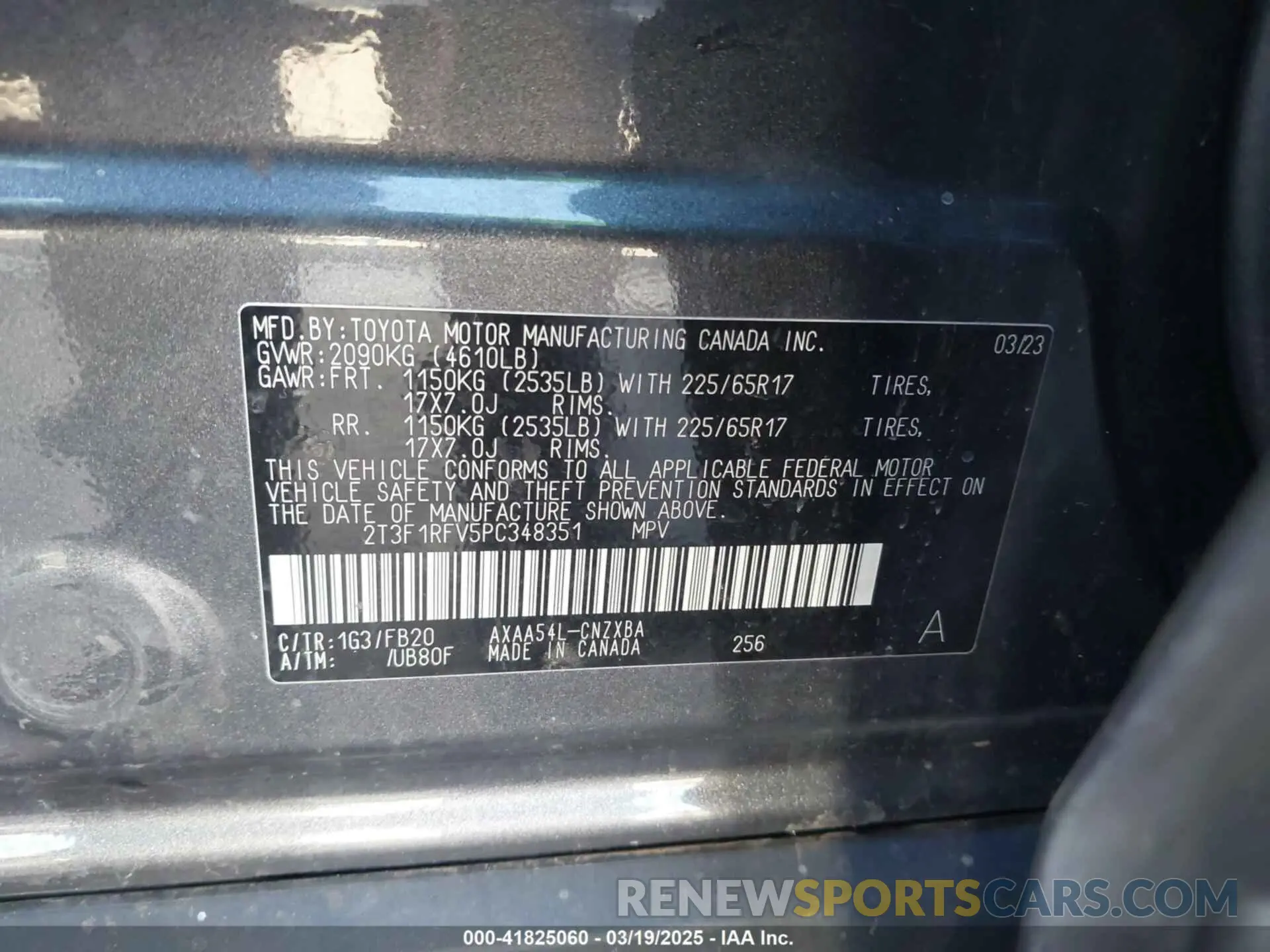 9 Photograph of a damaged car 2T3F1RFV5PC348351 TOYOTA RAV4 2023