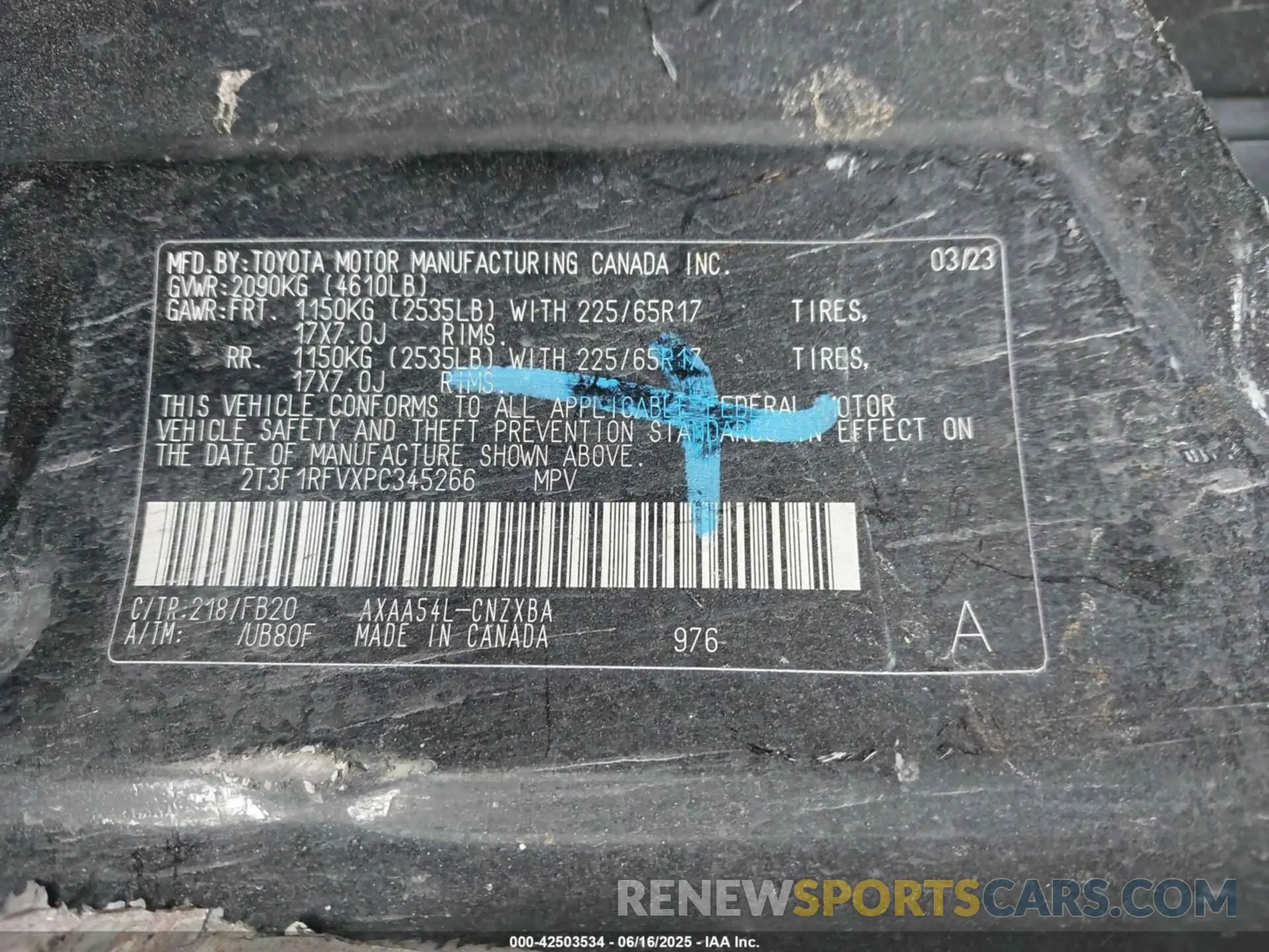 9 Photograph of a damaged car 2T3F1RFVXPC345266 TOYOTA RAV4 2023