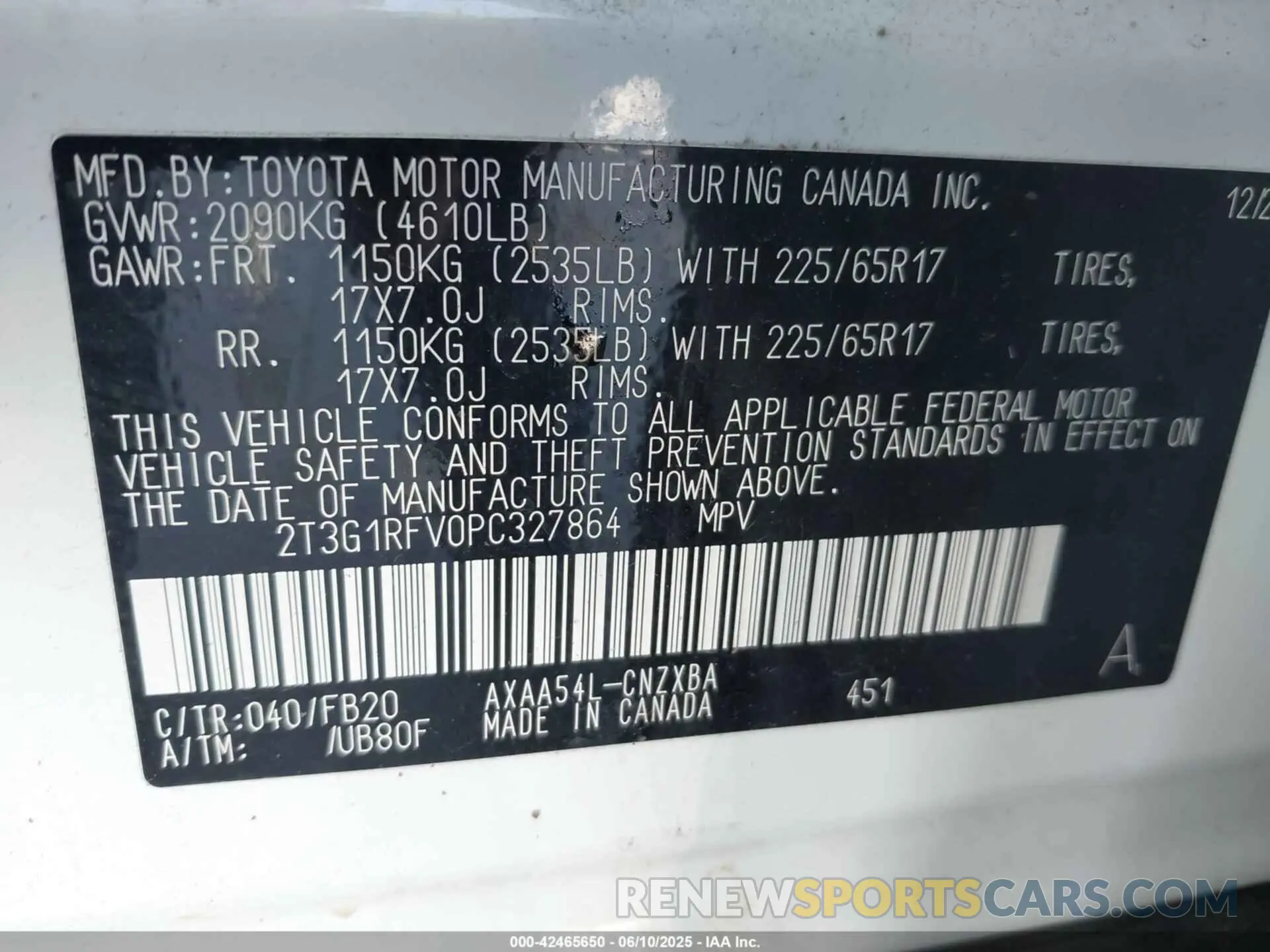 9 Photograph of a damaged car 2T3G1RFV0PC327864 TOYOTA RAV4 2023