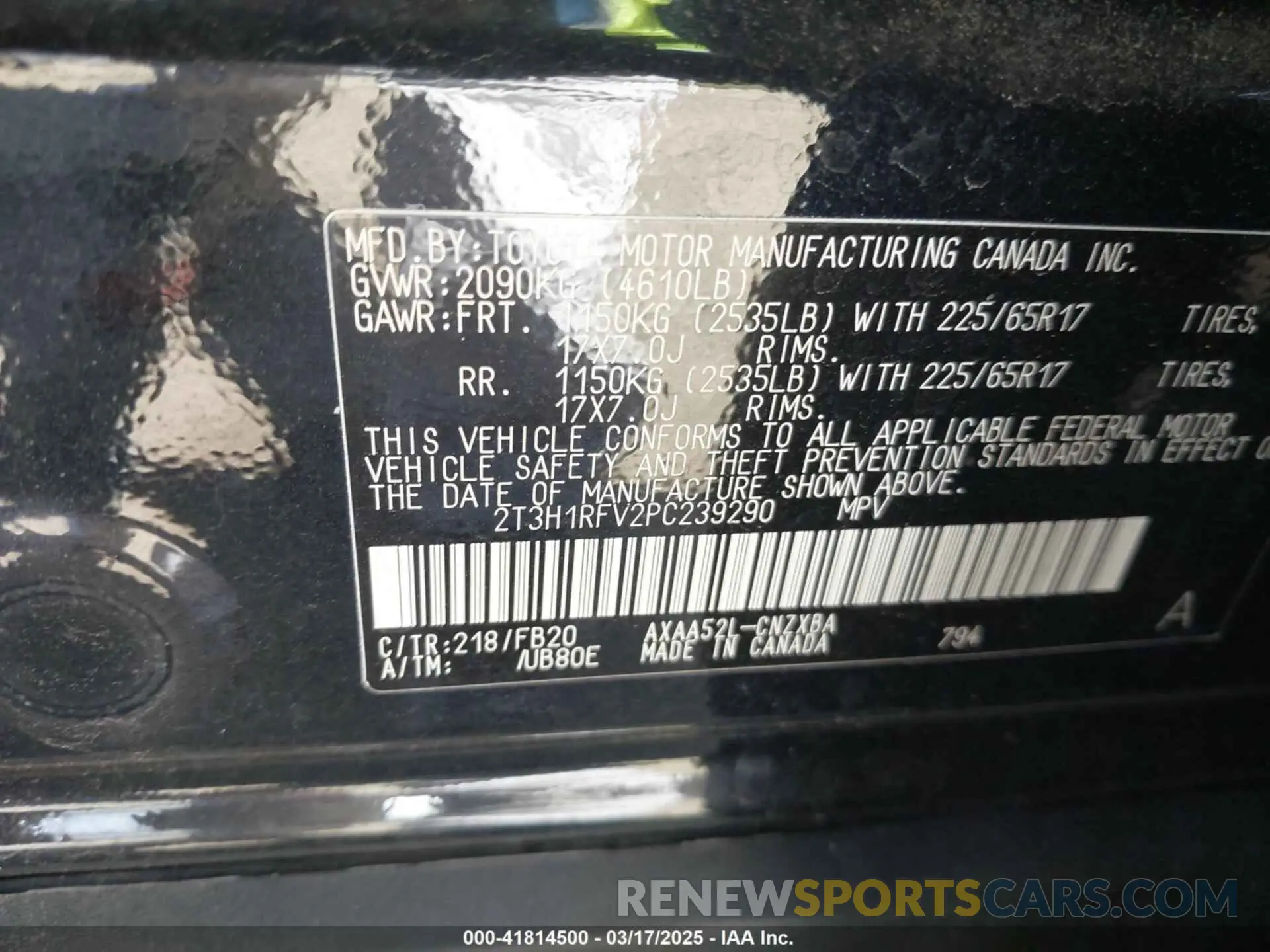 9 Photograph of a damaged car 2T3H1RFV2PC239290 TOYOTA RAV4 2023