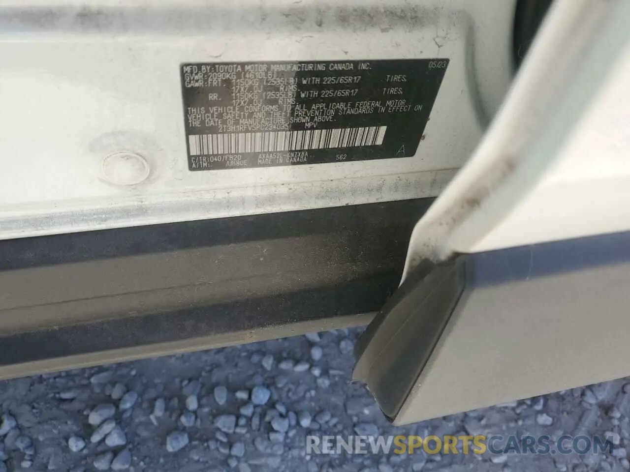 14 Photograph of a damaged car 2T3H1RFV5PC234035 TOYOTA RAV4 2023