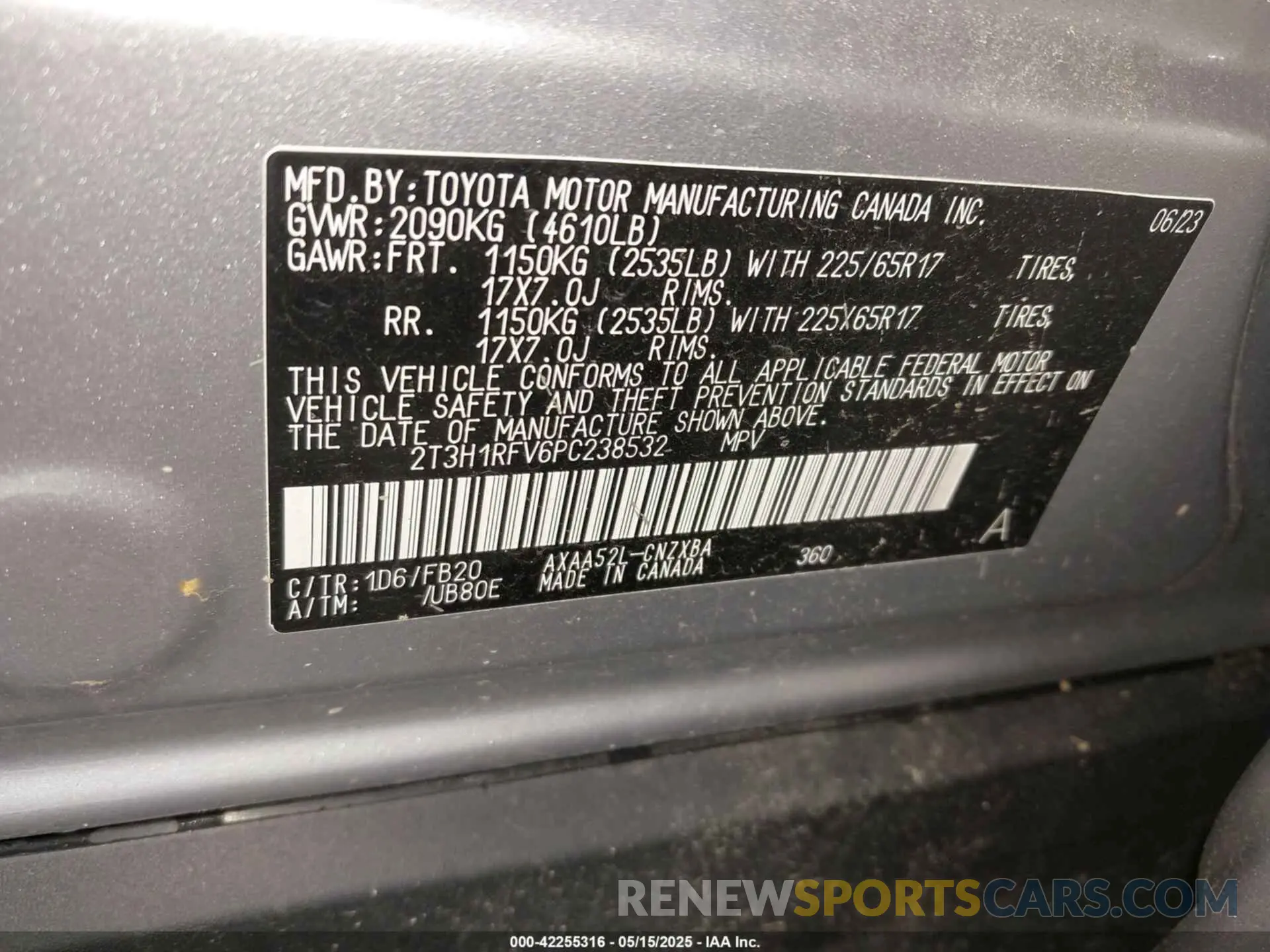 9 Photograph of a damaged car 2T3H1RFV6PC238532 TOYOTA RAV4 2023