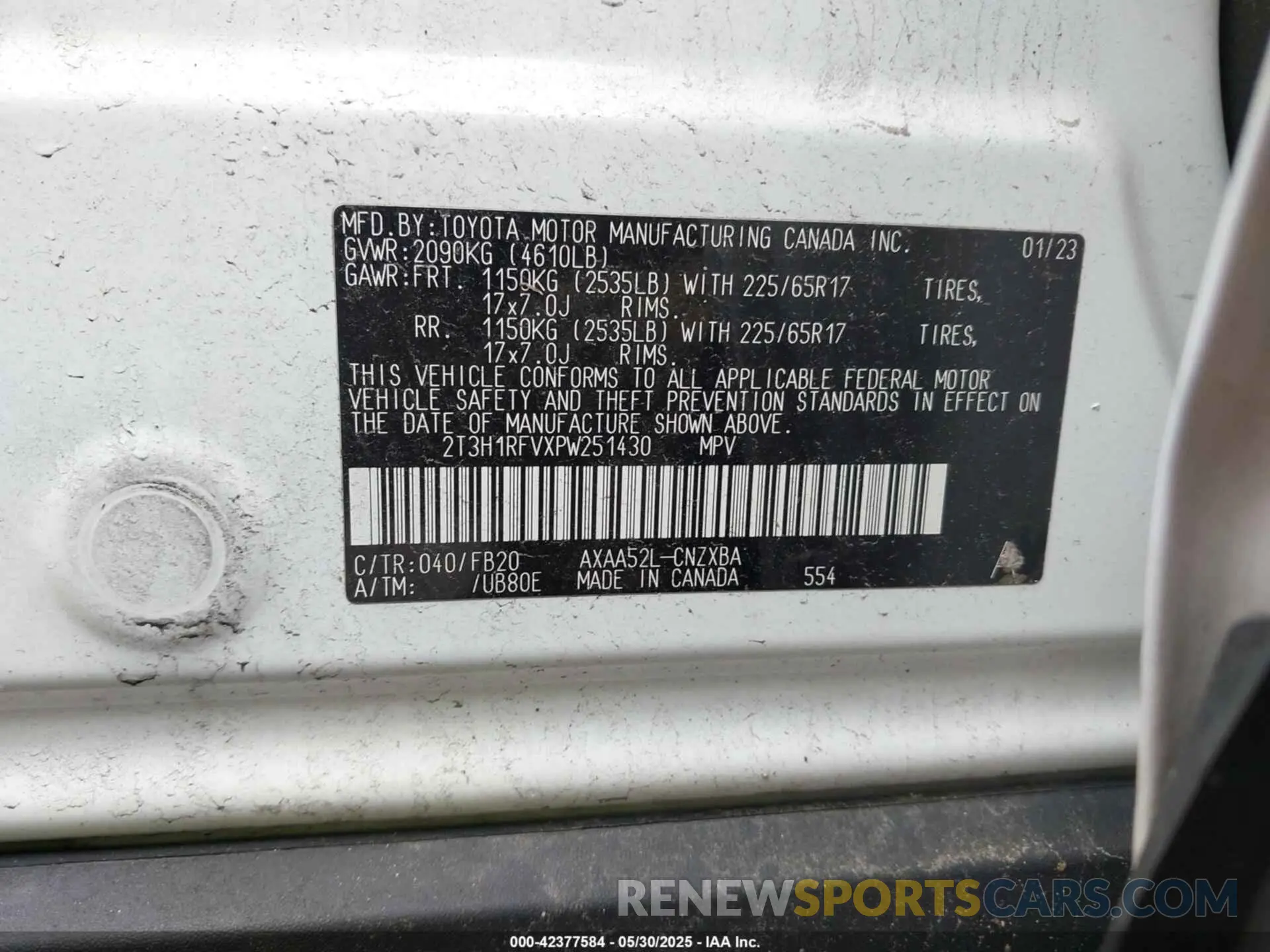 9 Photograph of a damaged car 2T3H1RFVXPW251430 TOYOTA RAV4 2023
