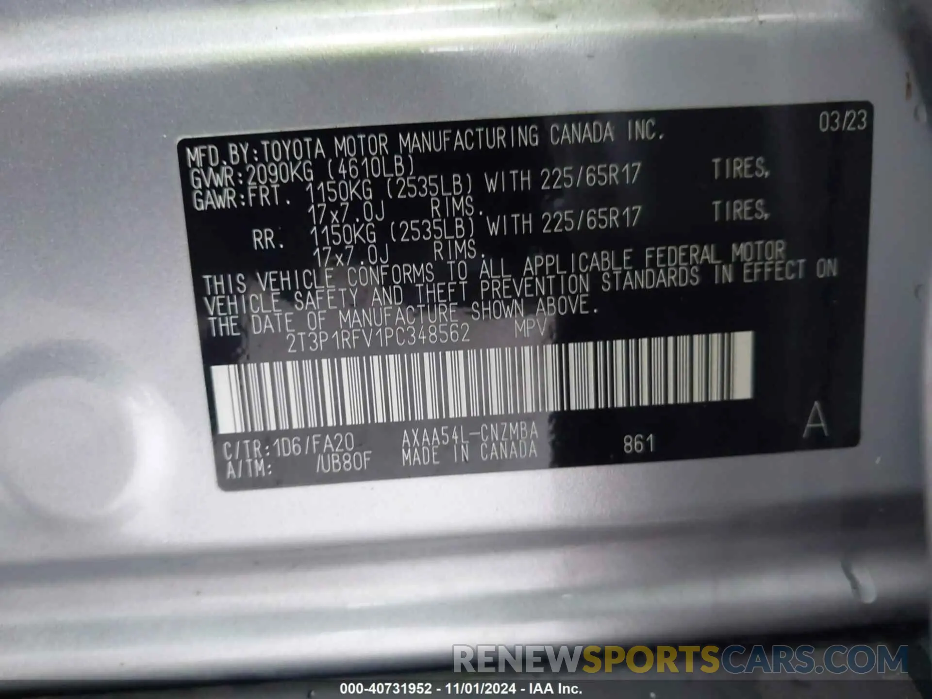 9 Photograph of a damaged car 2T3P1RFV1PC348562 TOYOTA RAV4 2023
