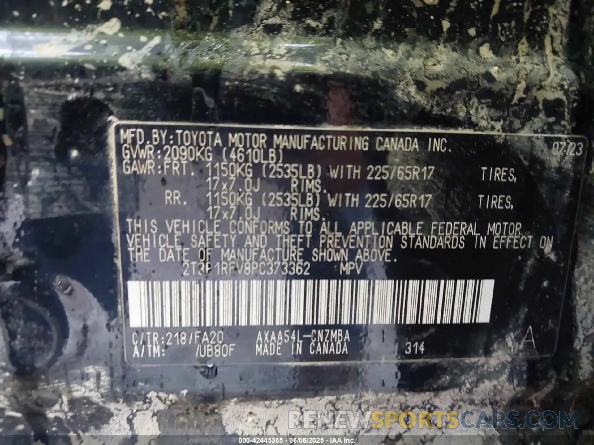 9 Photograph of a damaged car 2T3P1RFV8PC373362 TOYOTA RAV4 2023