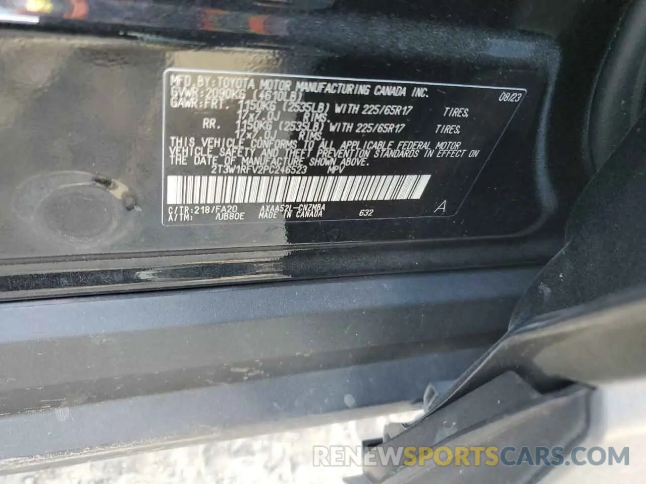 14 Photograph of a damaged car 2T3W1RFV2PC246523 TOYOTA RAV4 2023