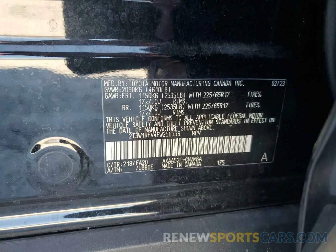 13 Photograph of a damaged car 2T3W1RFV4PW256338 TOYOTA RAV4 2023