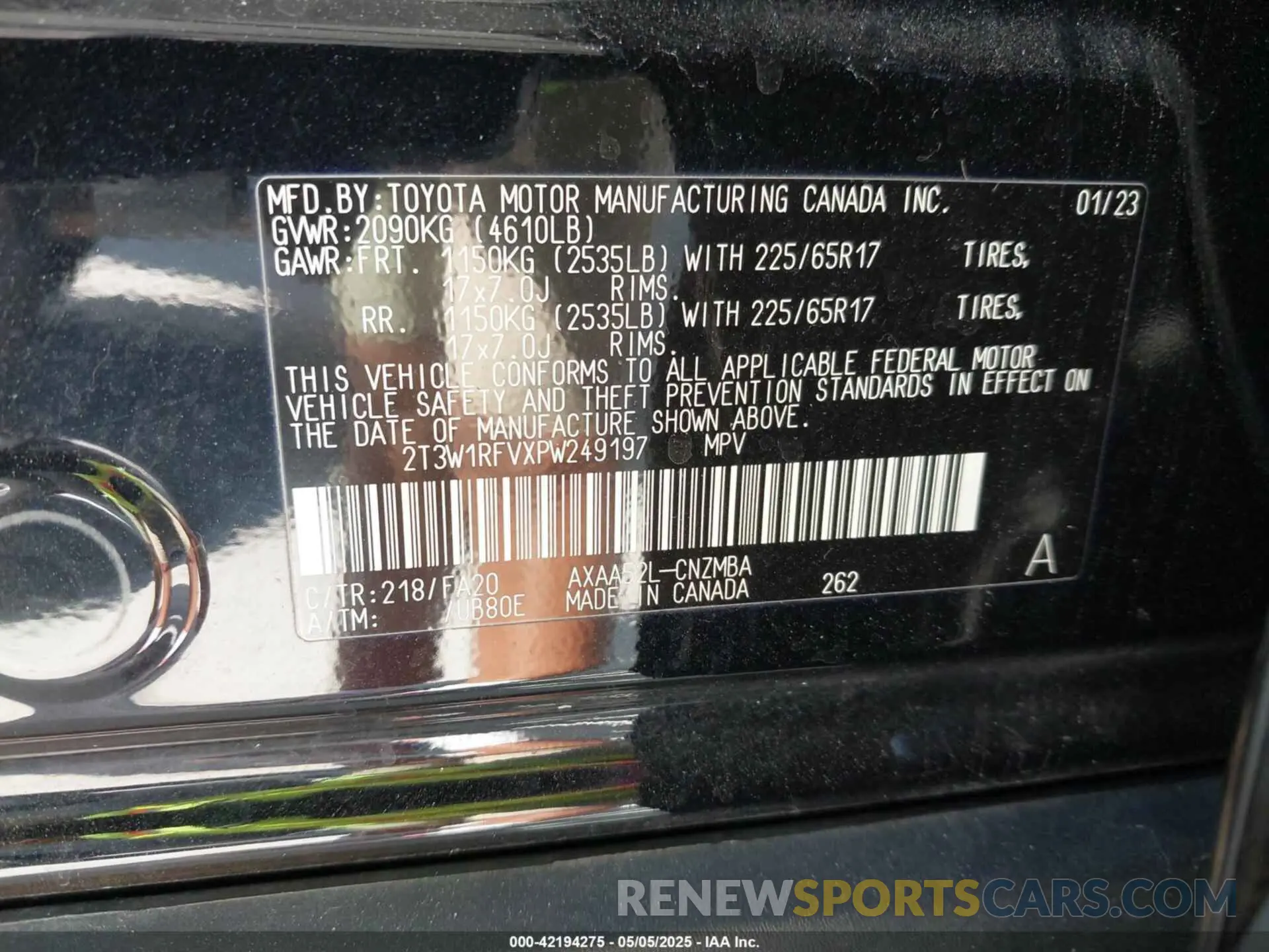 9 Photograph of a damaged car 2T3W1RFVXPW249197 TOYOTA RAV4 2023