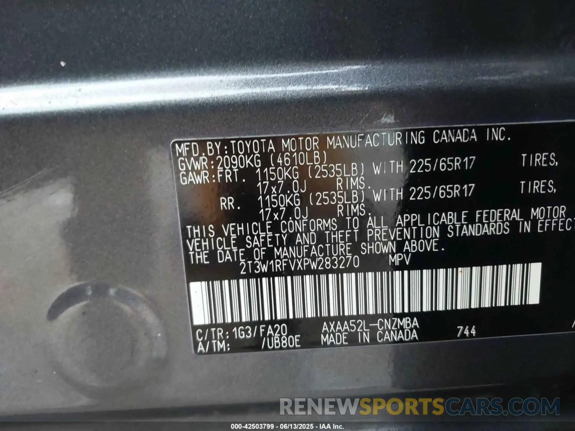 9 Photograph of a damaged car 2T3W1RFVXPW283270 TOYOTA RAV4 2023