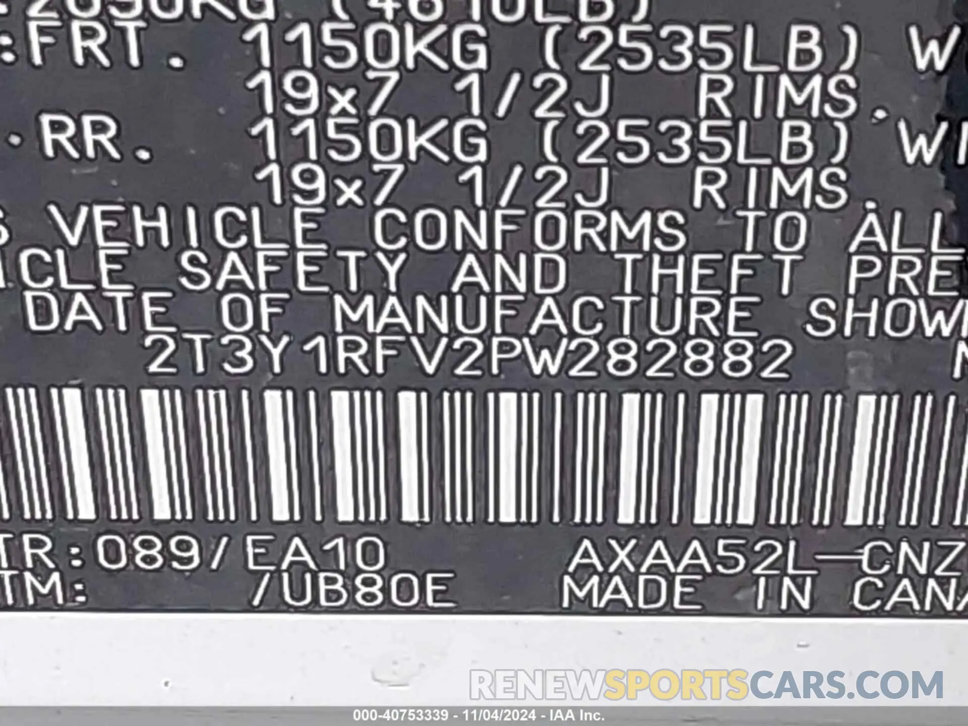 9 Photograph of a damaged car 2T3Y1RFV2PW282882 TOYOTA RAV4 2023